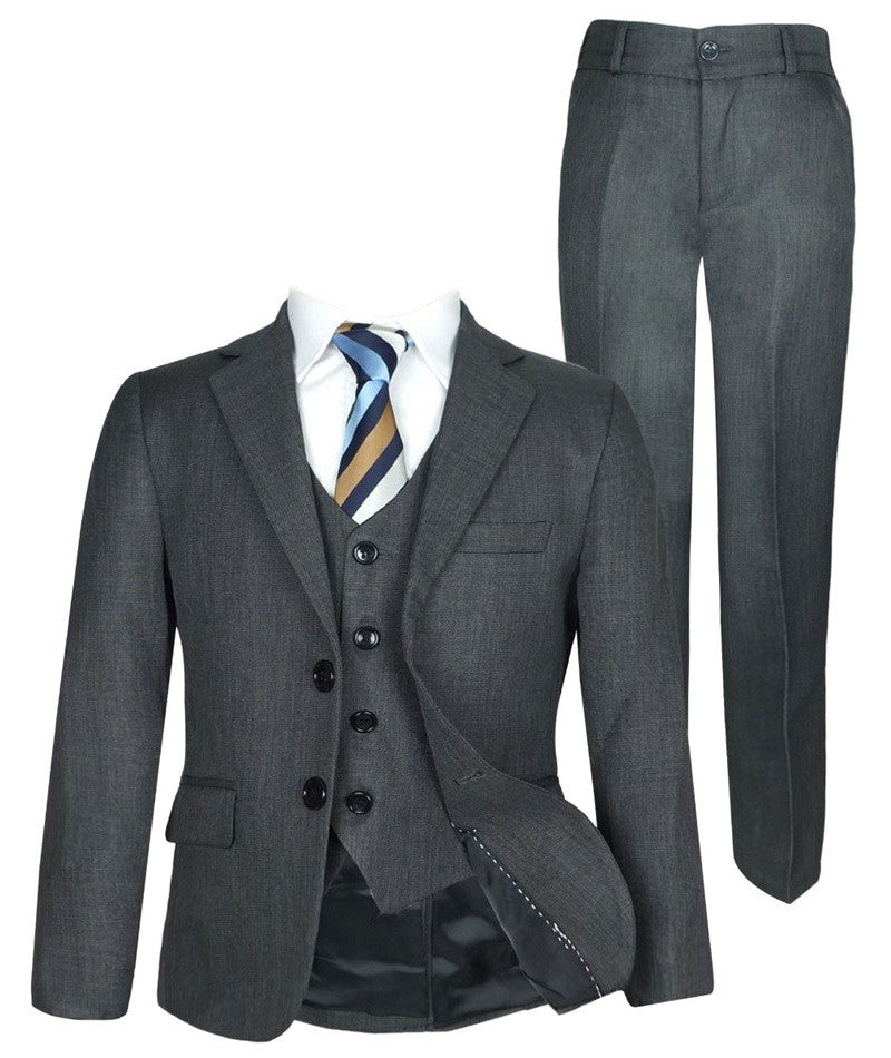 Costume Formel Tailored Fit pour Garçons - Gris Charbon