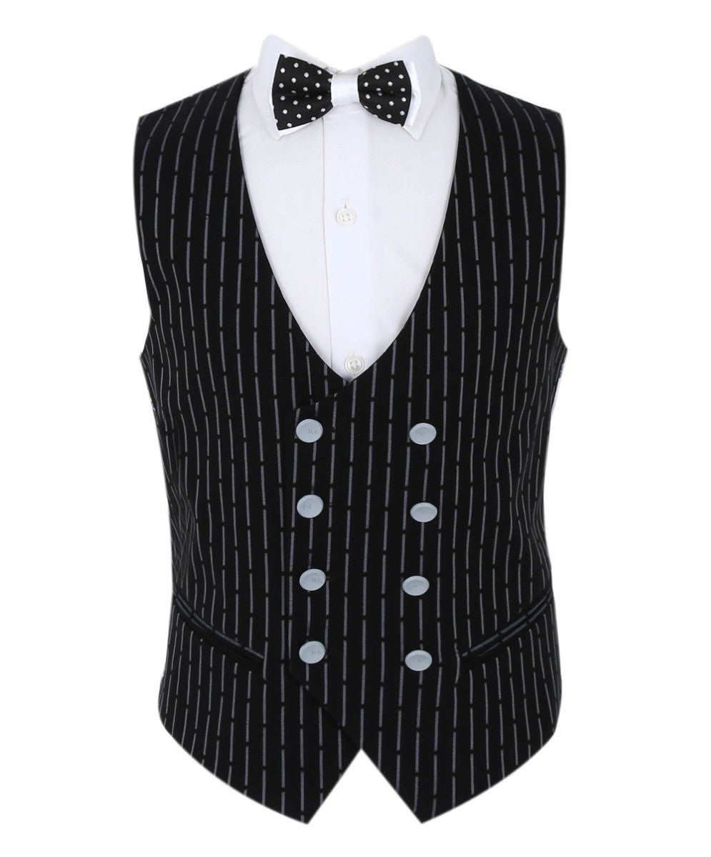 Costume à Pois Slim Fit Noir pour Garçons - Avagadro - Noir