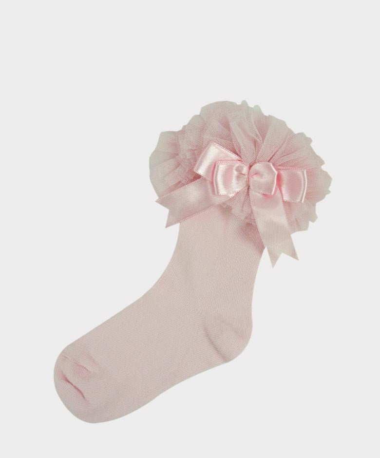 Baby Mädchen Rüschen Schleife Rüschen Socken - Pink