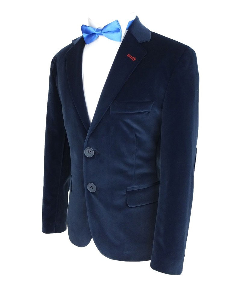 Jungen Samt Parliament Blazer - Parliamentblau