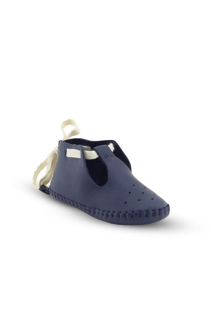 Baby Jungen Echtleder Vorläufer Krippenschuhe - Patik - Navyblau