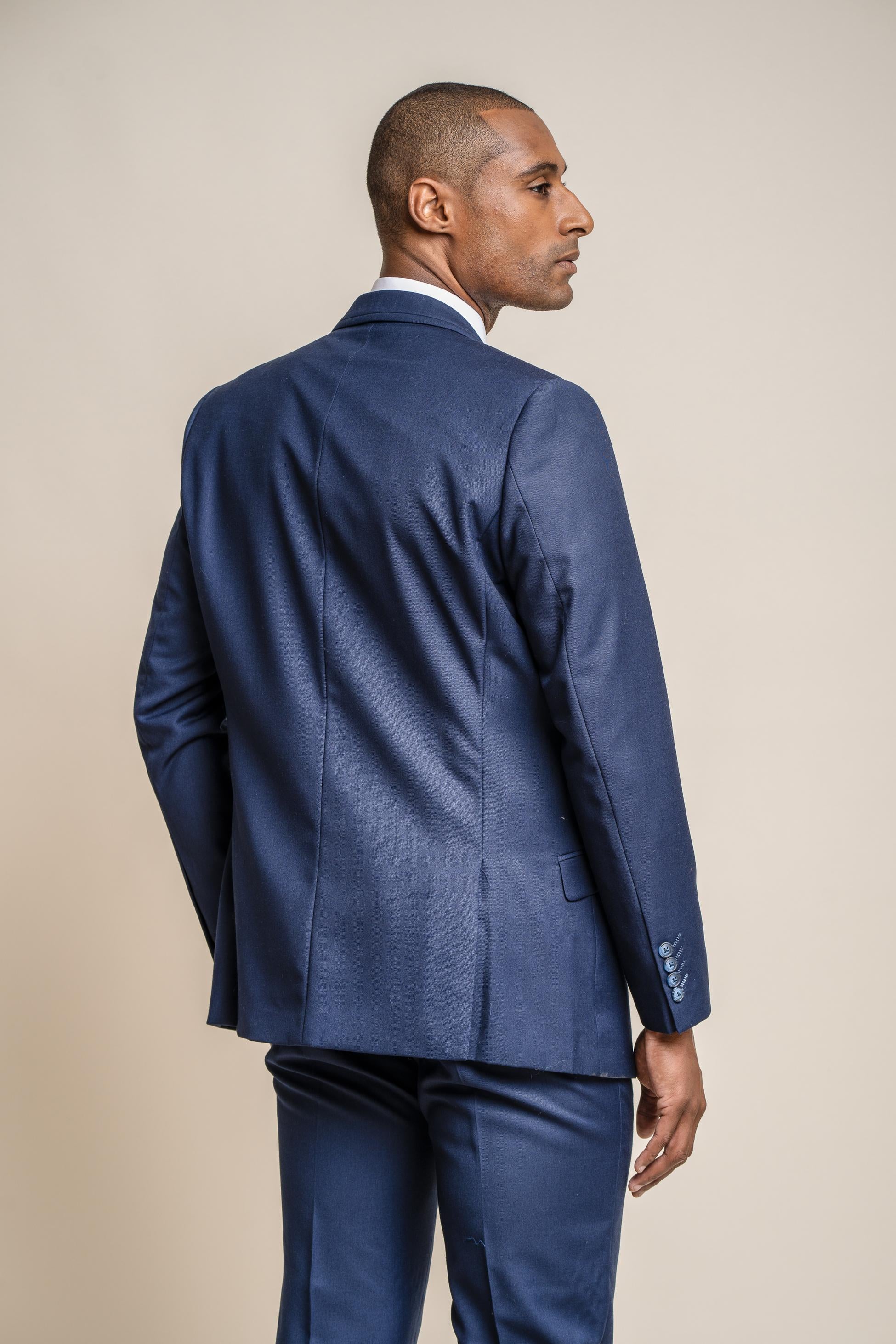 Veste de costume ajustée pour hommes - JEFFERSON Navy - Bleu Marine