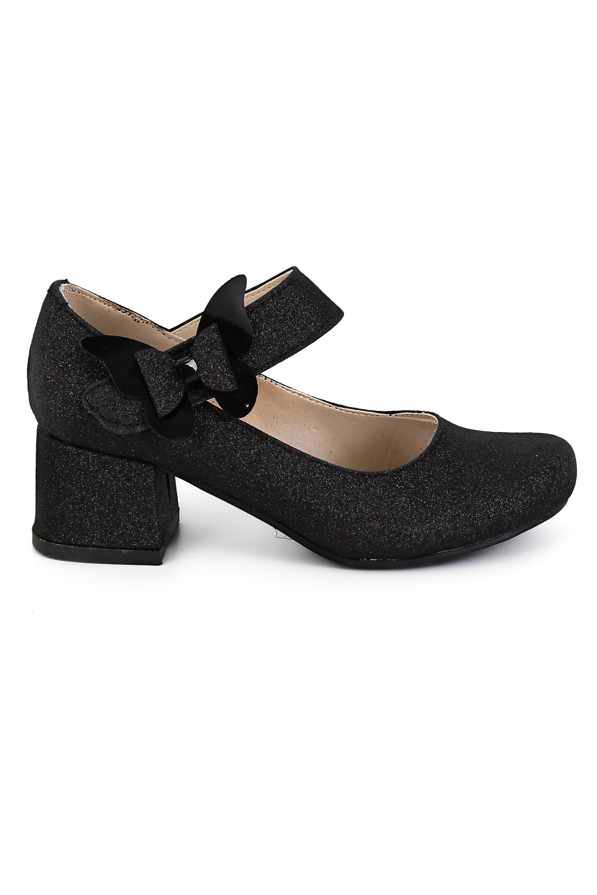 Chaussures Mary Jane Pailletées à Bloc Talon pour Filles - AITANA - Noir