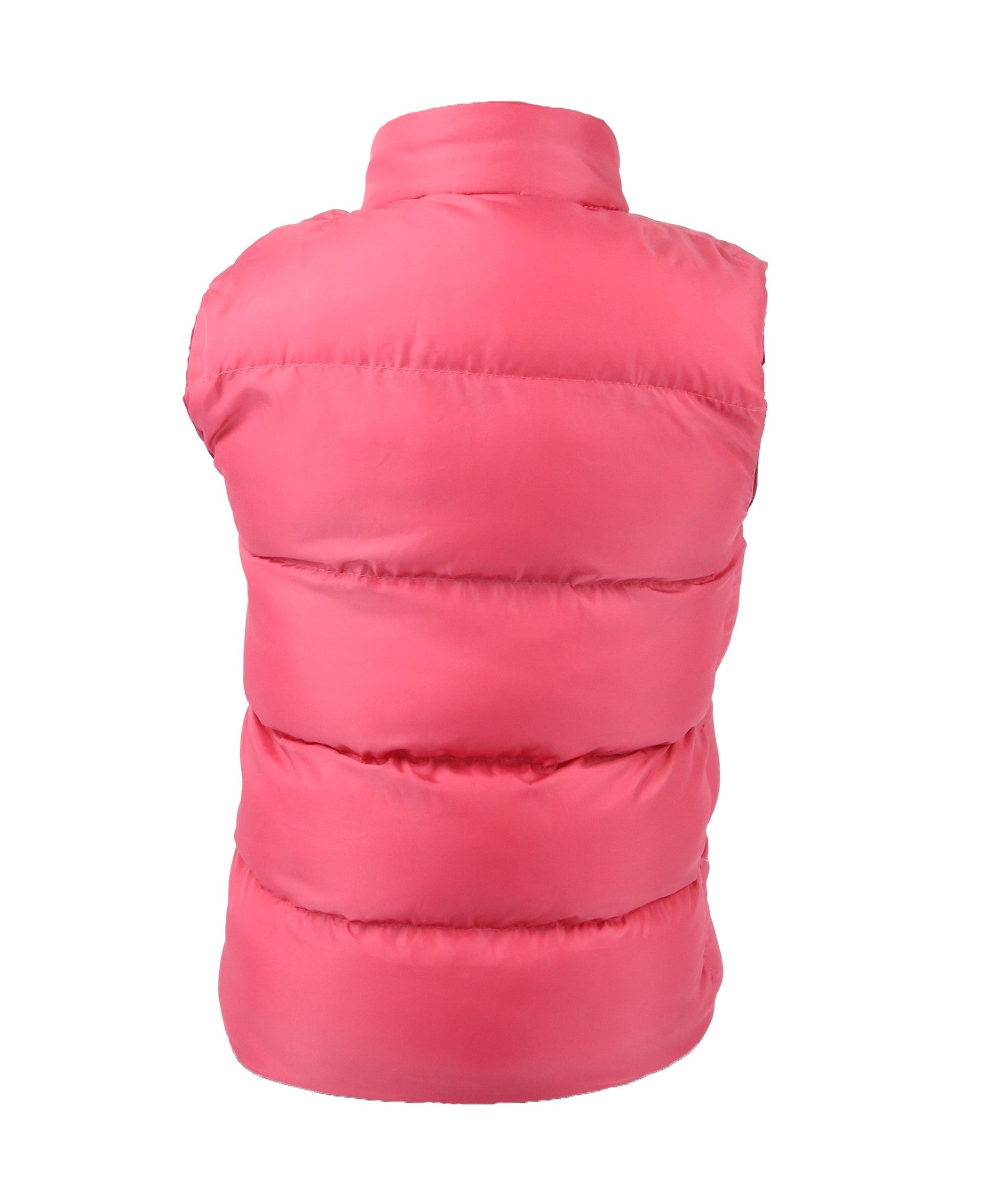 Girls Sleeveless Padded Puffer Gilet - Carol Pink