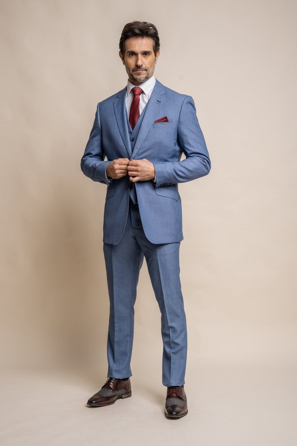 Herren Slim Fit Anzug - BLUE JAY - Jay Blau