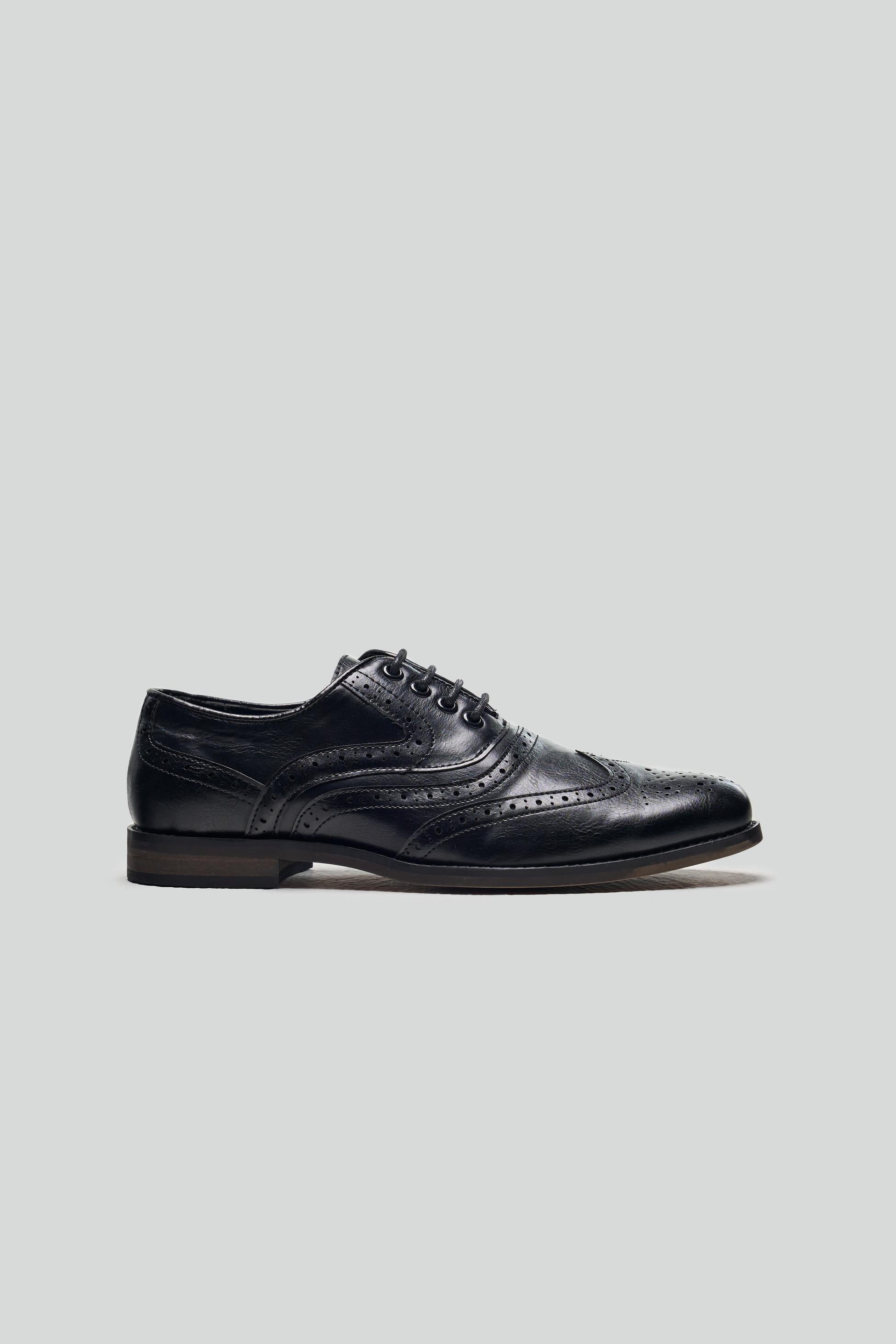 Chaussures Oxford brogue à lacets pour garçons - RUSSEL - Noir