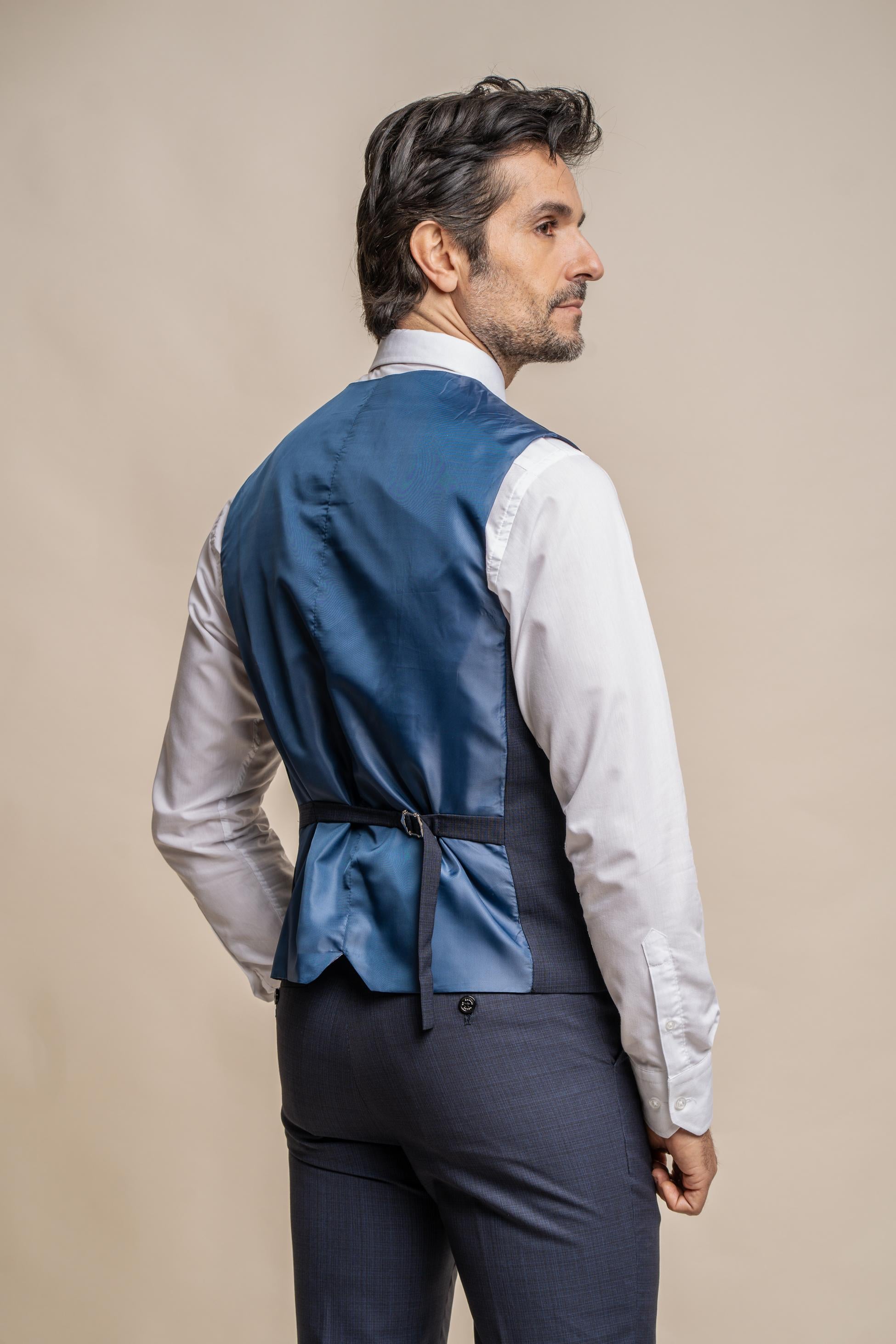 Costume ajusté bleu marine pour hommes - SEEBA - Bleu Marine