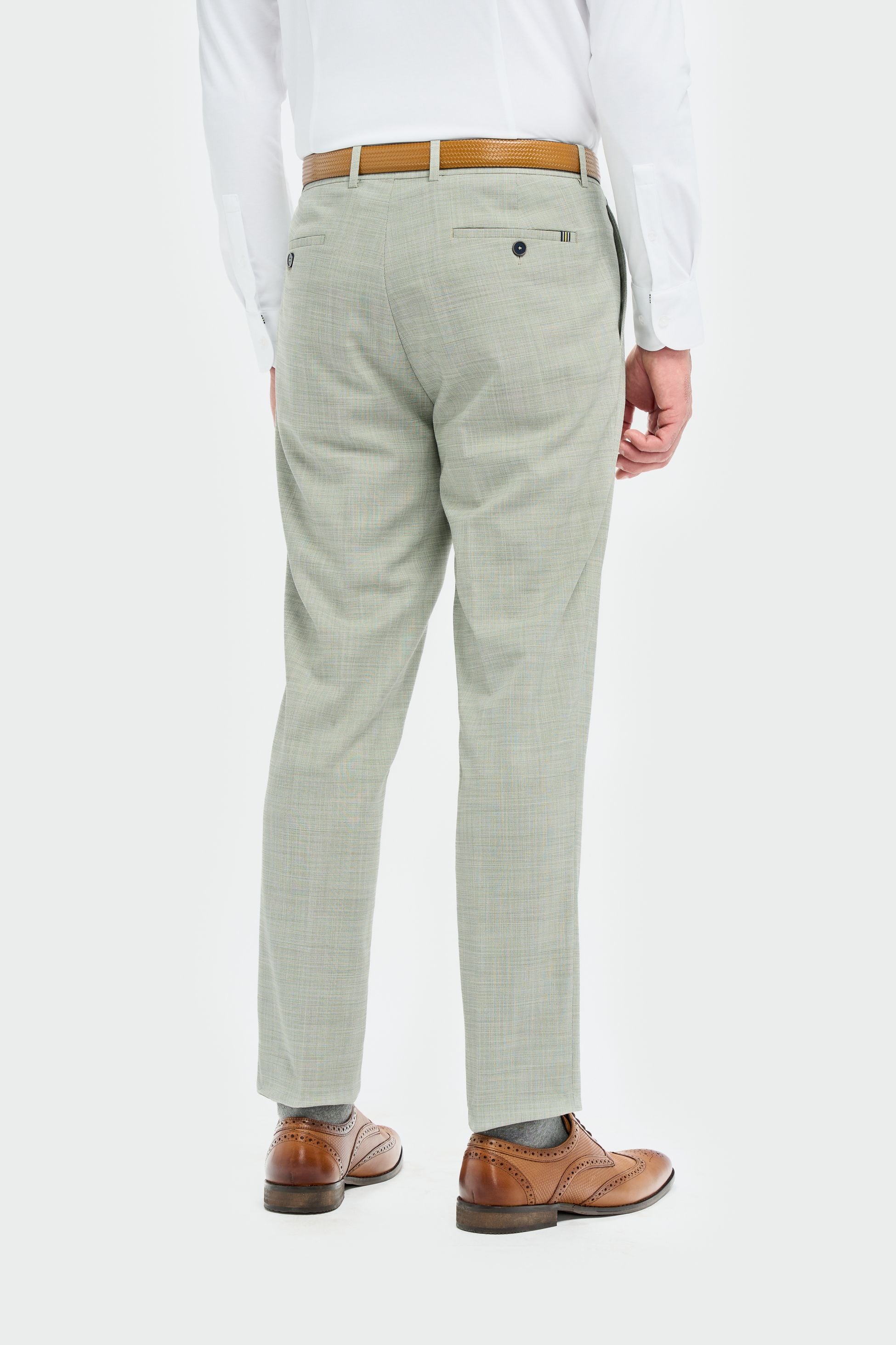 Men’s 3-Piece Sage Green Textured Suit - Camden - Sage Green