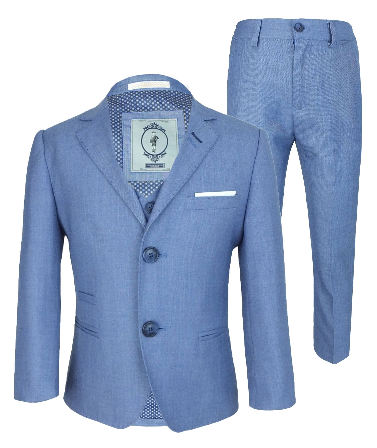 Costume Formel Slim Fit pour Garçons - REEGAN - Bleu Jay