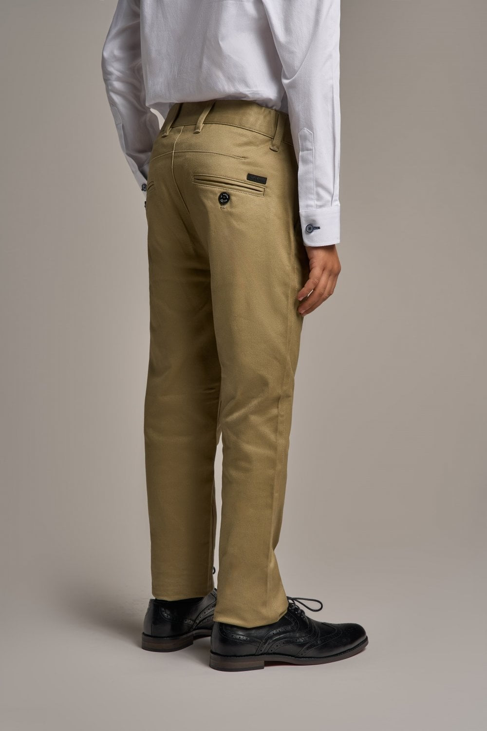 Pantalons Chino Slim Fit en Coton pour Garçons - DAKOTA - Marron Kaki