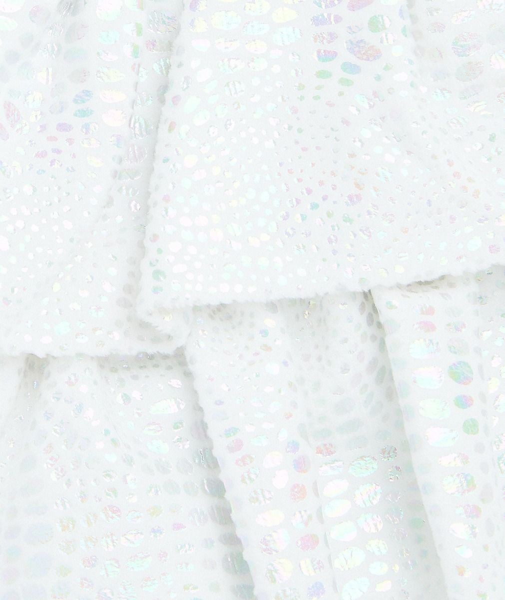 Doudoune matelassée à capuche iridescente pour bébés et filles - SCARLET - Blanc