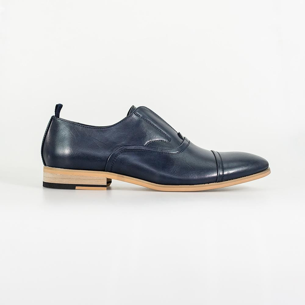 Mocassins en Cuir pour Homme - CARLOTTA - Bleu Marine