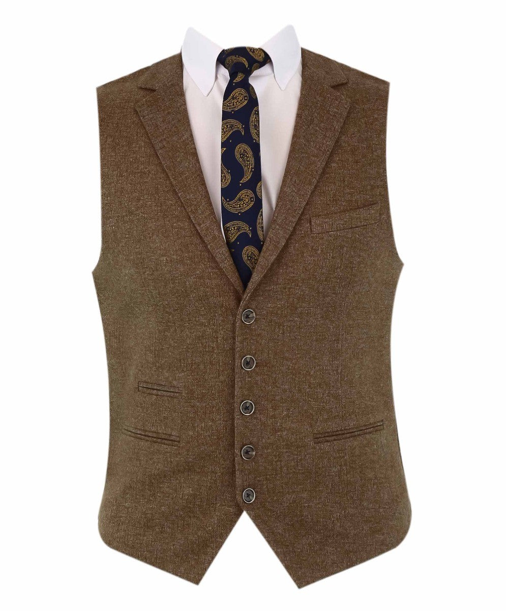 Costume de type tweed - NATHAN - Marron - Marron clair