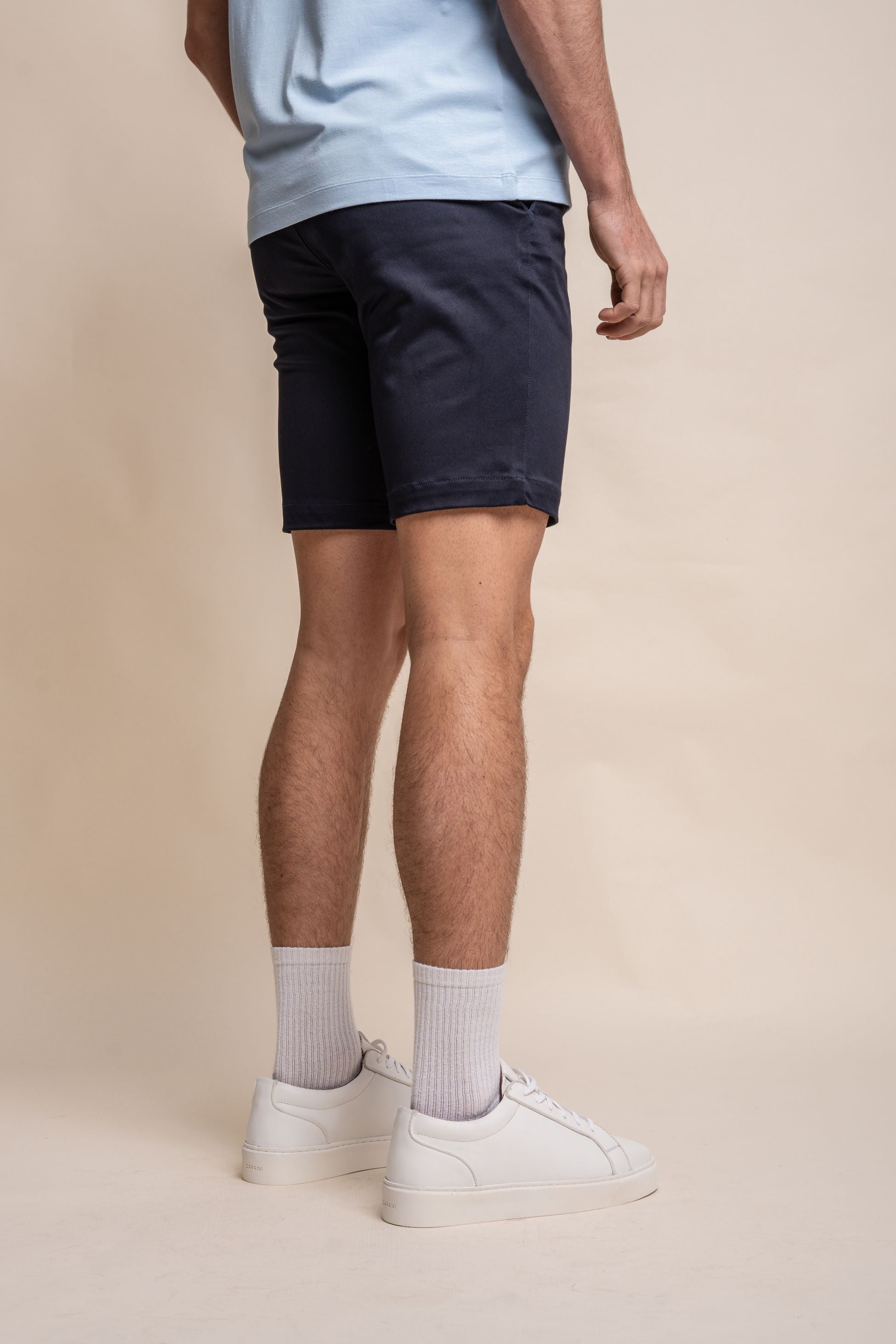 Herren Baumwolle Casual Chino Shorts - DAKOTA - Marineblau