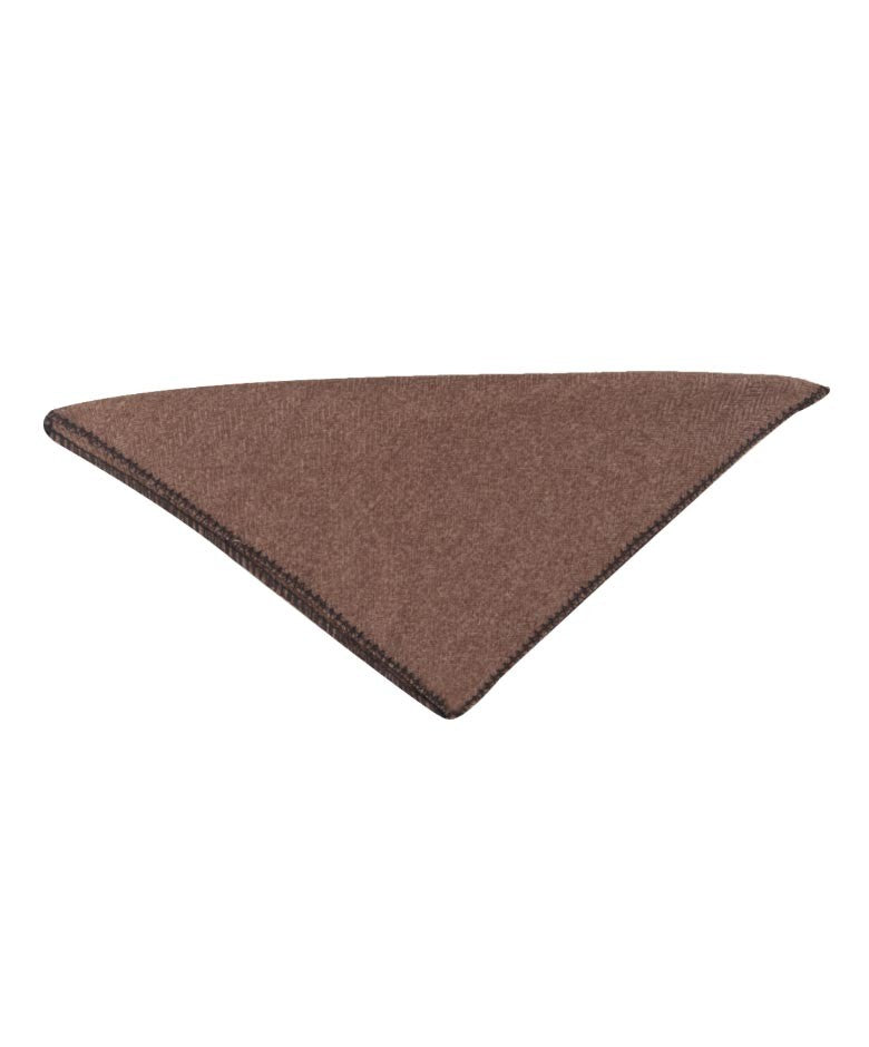 Mouchoir de Poche en Tweed à Motif Chevron pour Hommes et Garçons - Brun Beige