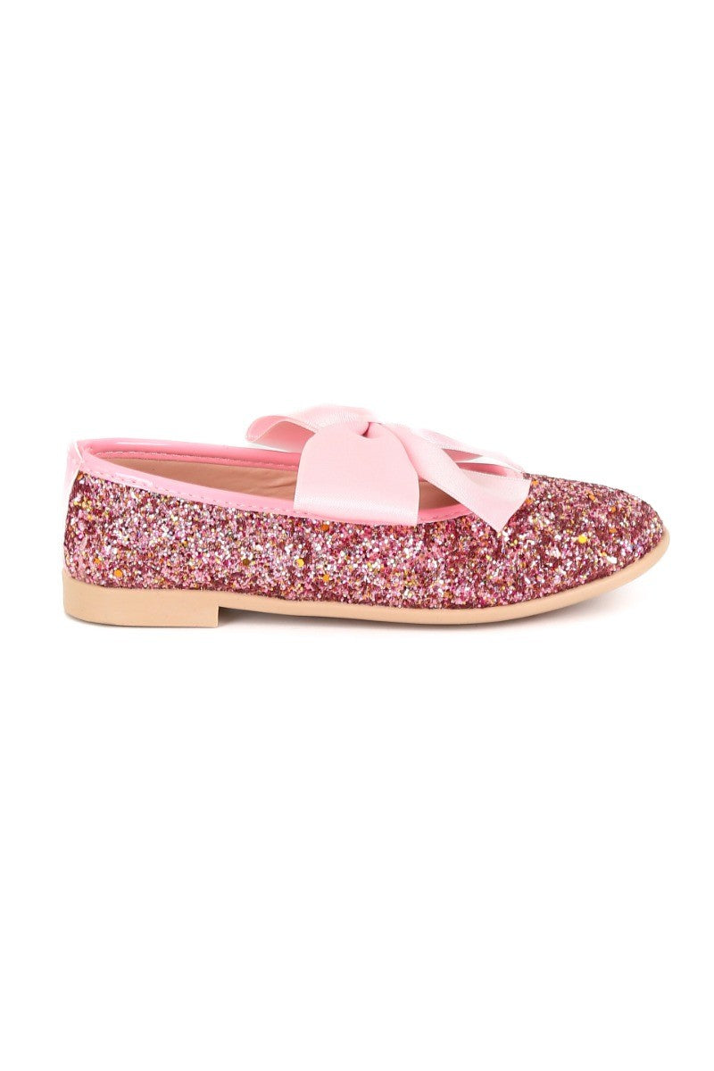 Mädchen Glitzer Ballerina Flache Pumps - LOLA - Lila