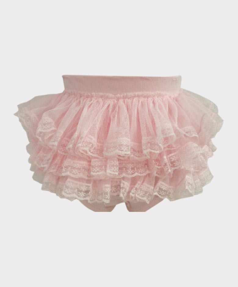 Baby Mädchen Rüschen Spitzen Bloomers - Pink