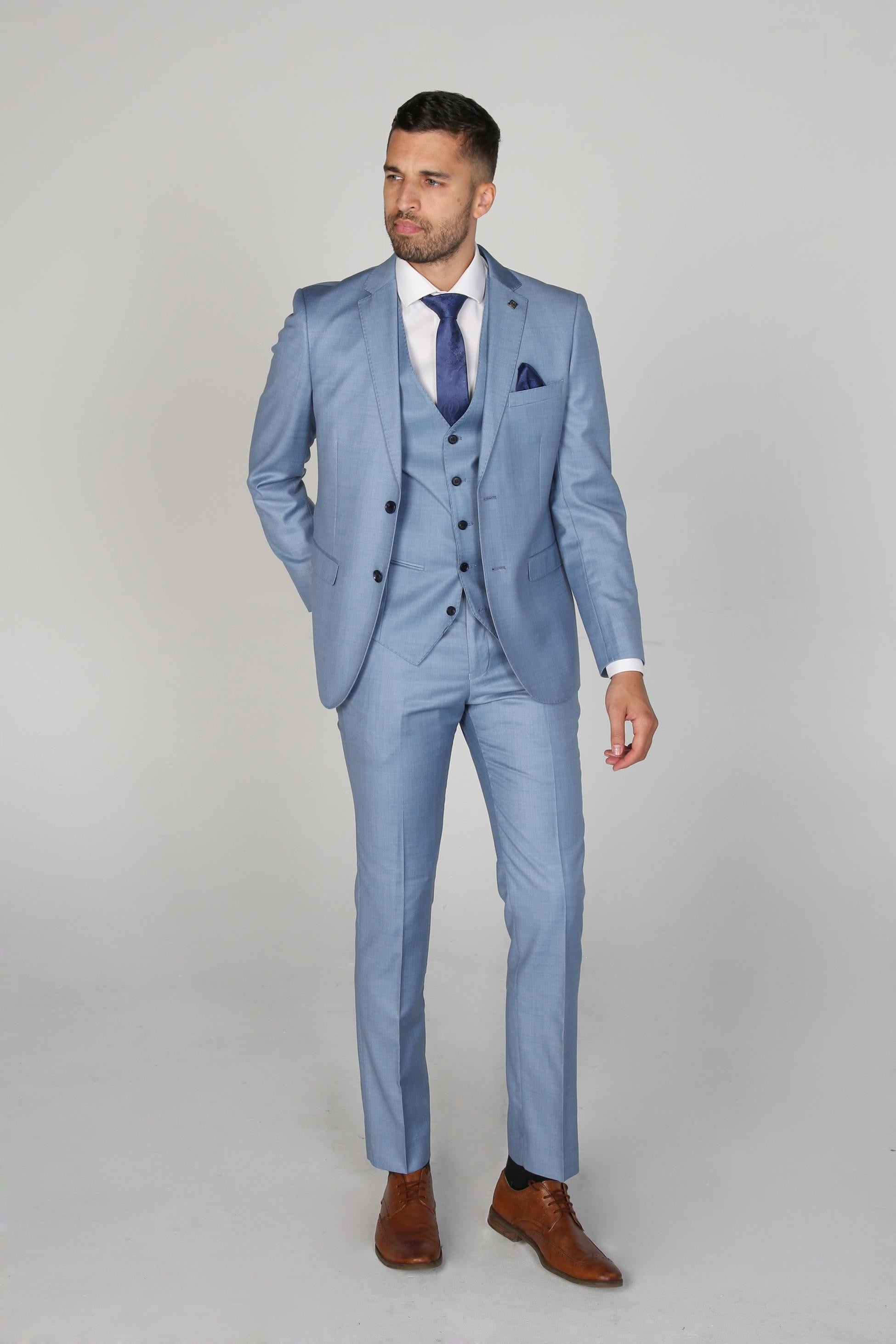 Costume formel sur mesure pour hommes - CHARLES - Bleu