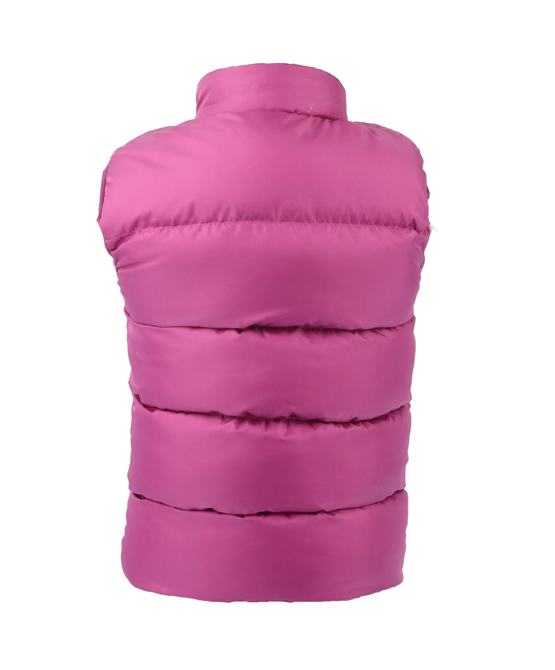 Girls Sleeveless Padded Puffer Gilet - Fuchsia