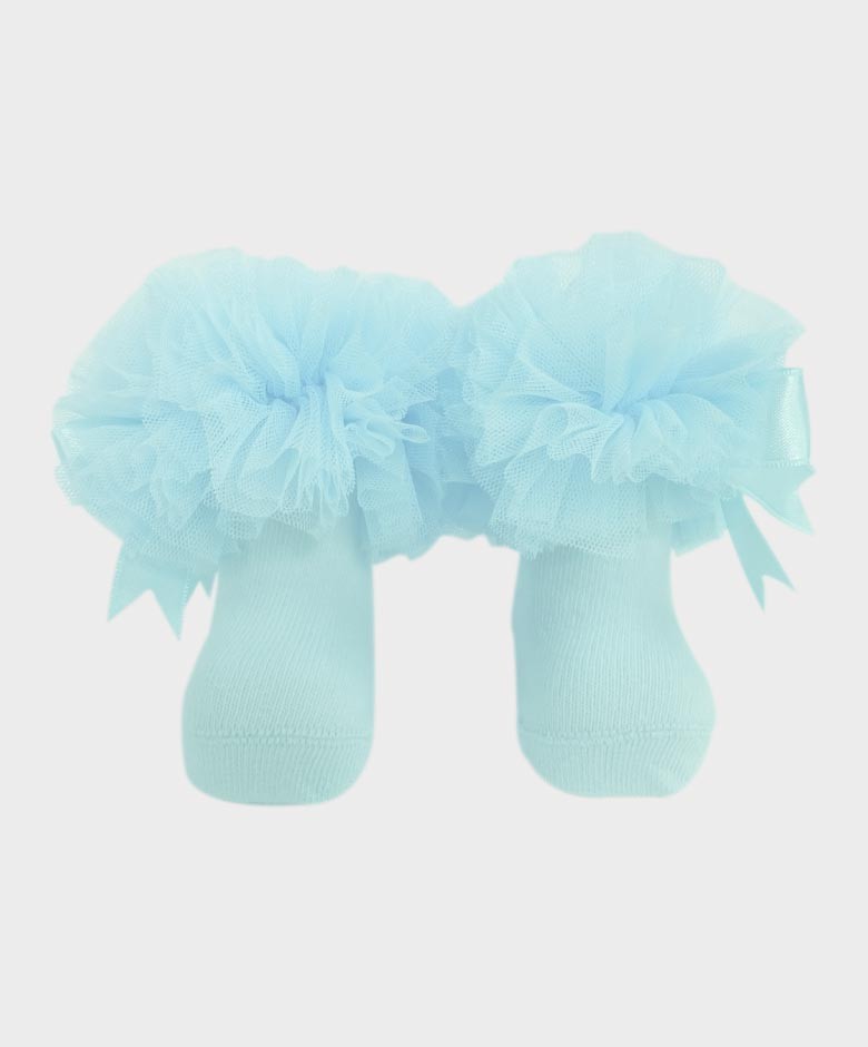 Baby Mädchen Rüschen Schleife Rüschen Socken - Blau