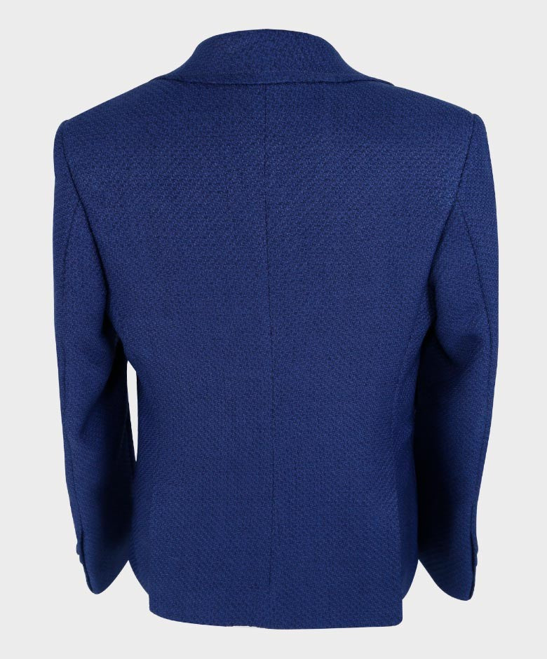 Ensemble Costume Combiné Slim Fit pour Garçons - Bleu Royal - Noir