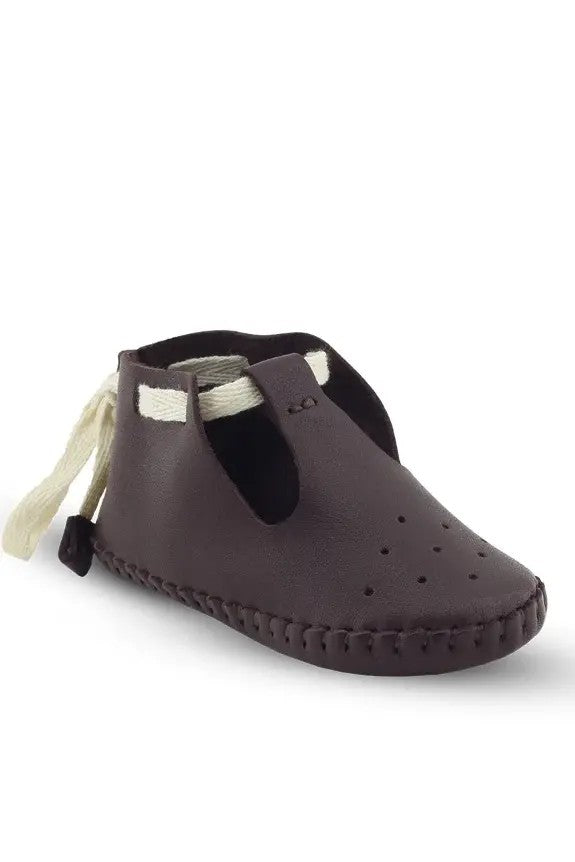 Baby Jungen Echtleder Vorläufer Krippenschuhe - Patik - Braun