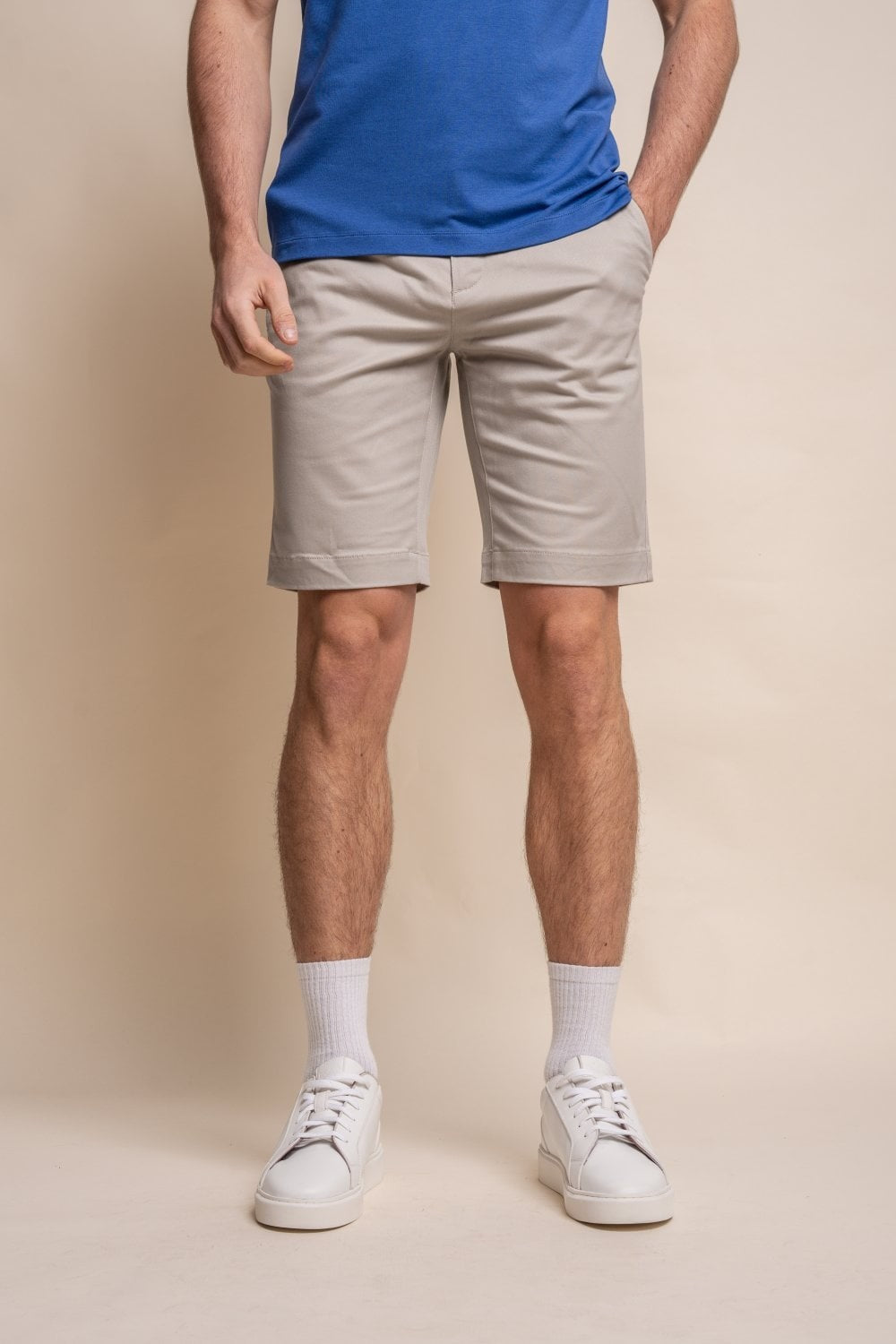 Herren Baumwolle Casual Chino Shorts - DAKOTA - Schiefer