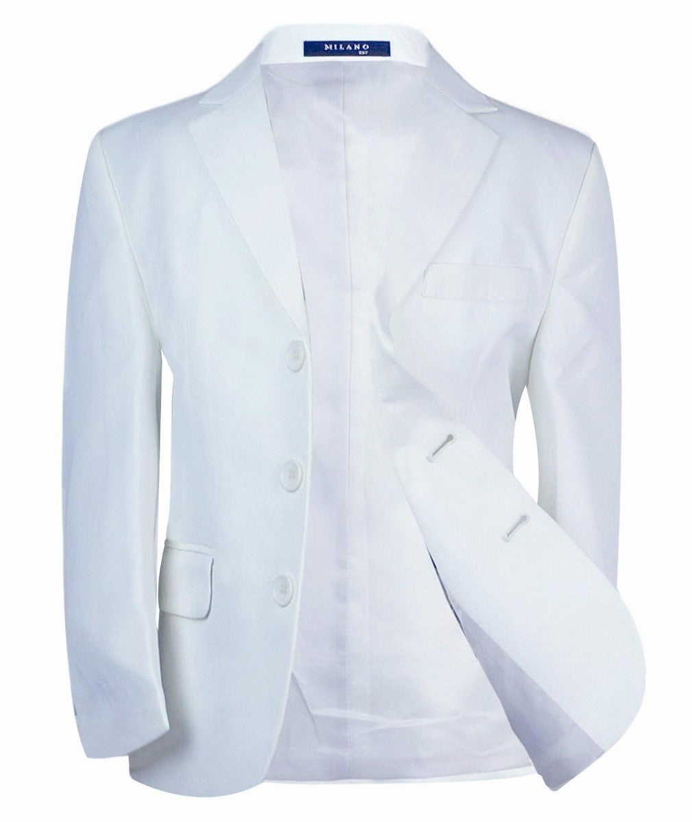 Ensemble Costume de Communion Tailored Fit Tout-en-Un pour Garçons - Blanc