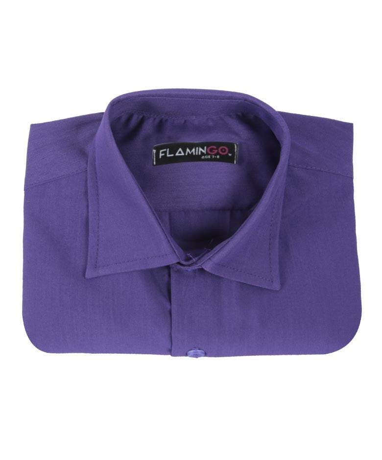 Chemise Formelle en Coton pour Garçons - Violet