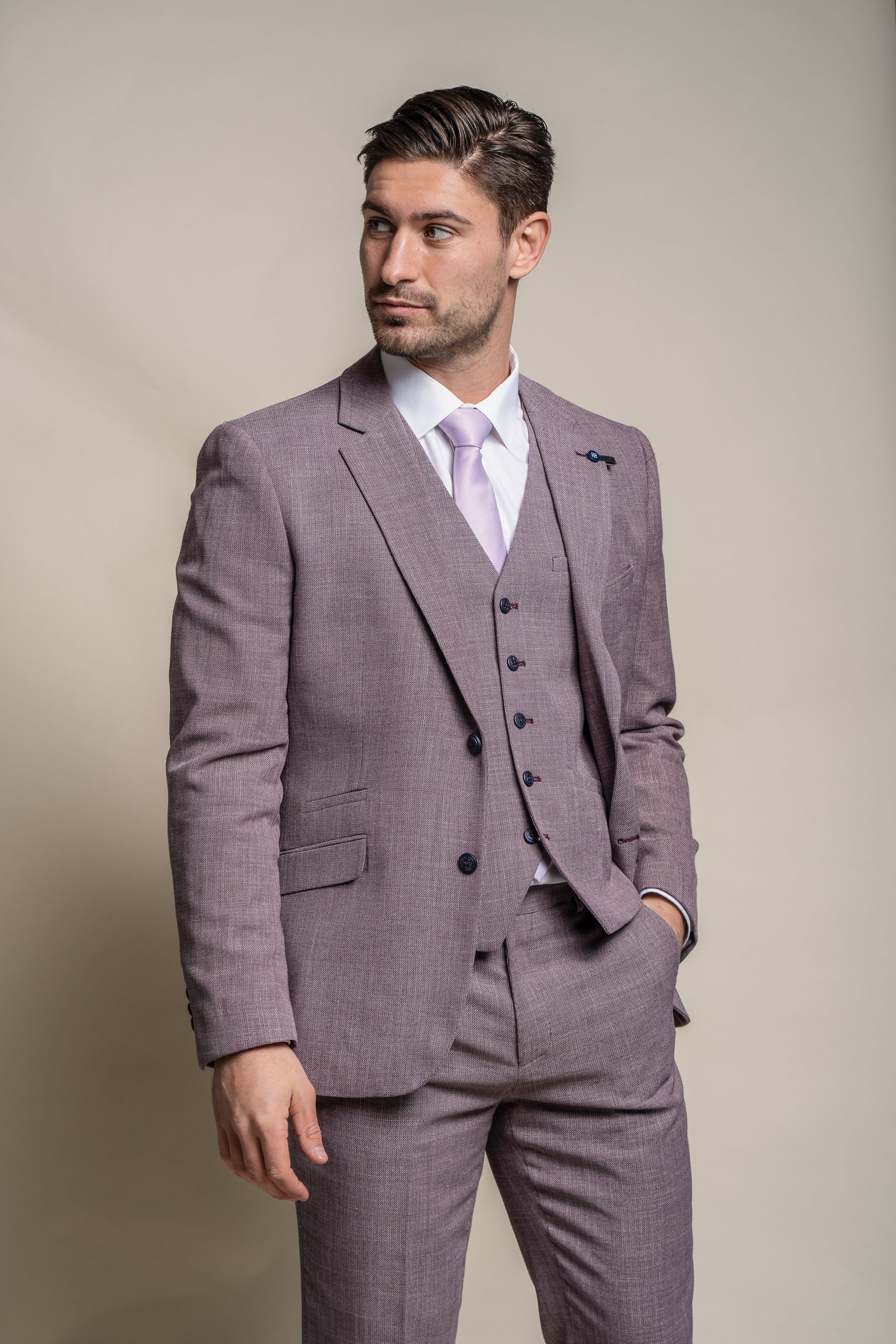 Men's Slim Fit Suit Jacket - MIAMI - Lilac