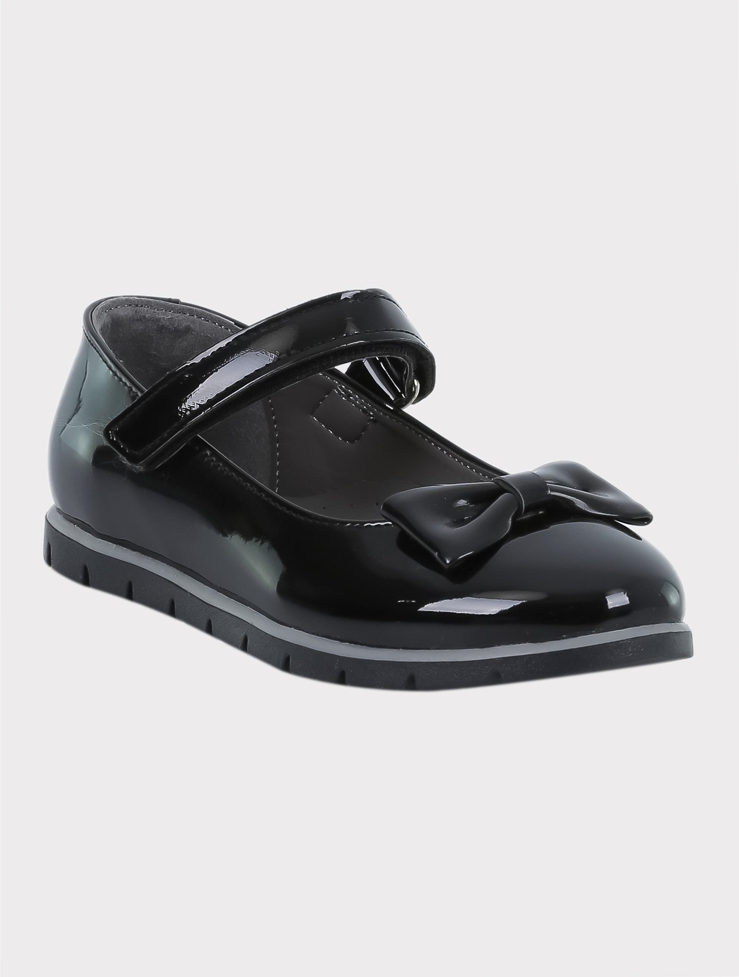 Girls Patent Flat Mary Jane Shoes - Black