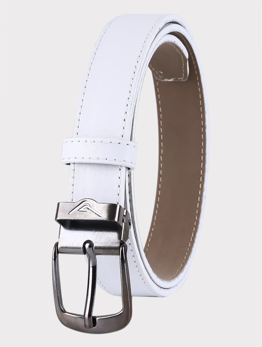 Ceinture en Cuir Réglable pour Garçons - Blanc