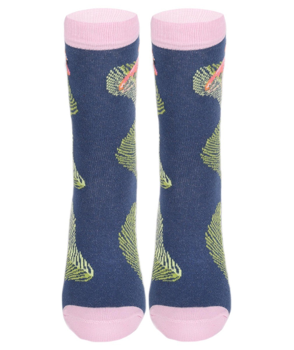 Chaussettes Flamingo Unisexe pour Enfants - Novelty - Bleu - Vert - Rose