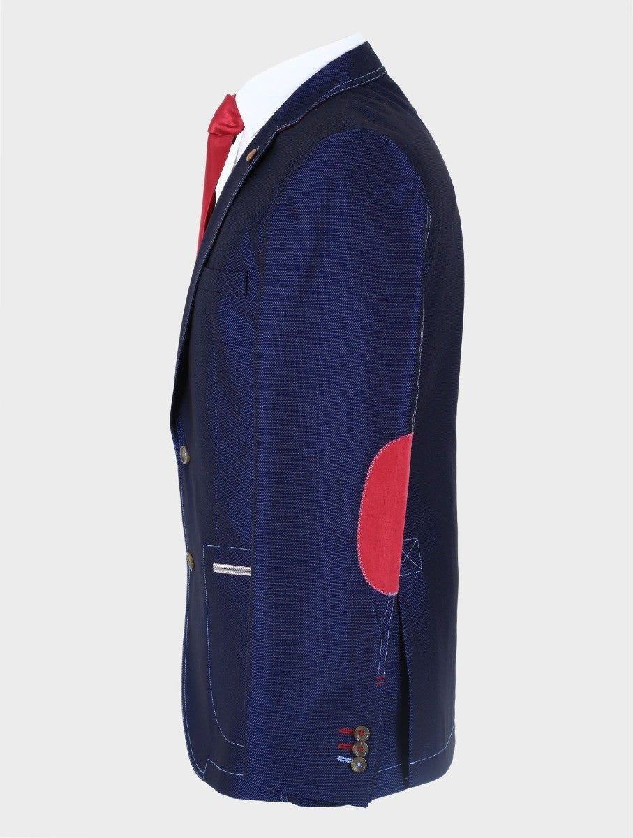 Blazer décontracté ajusté bleu marine pour hommes - TONY Accardo - Bleu Marine