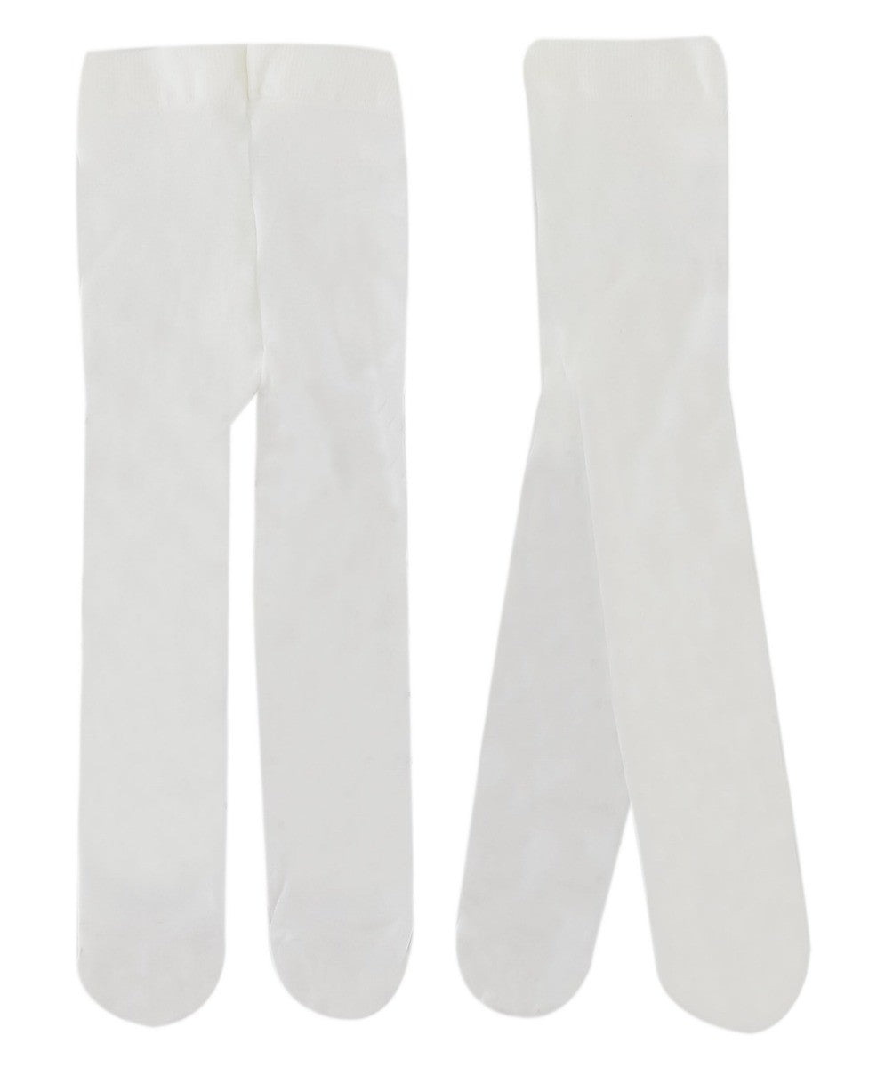 Collants en Microfibre pour Fillettes - Blanc