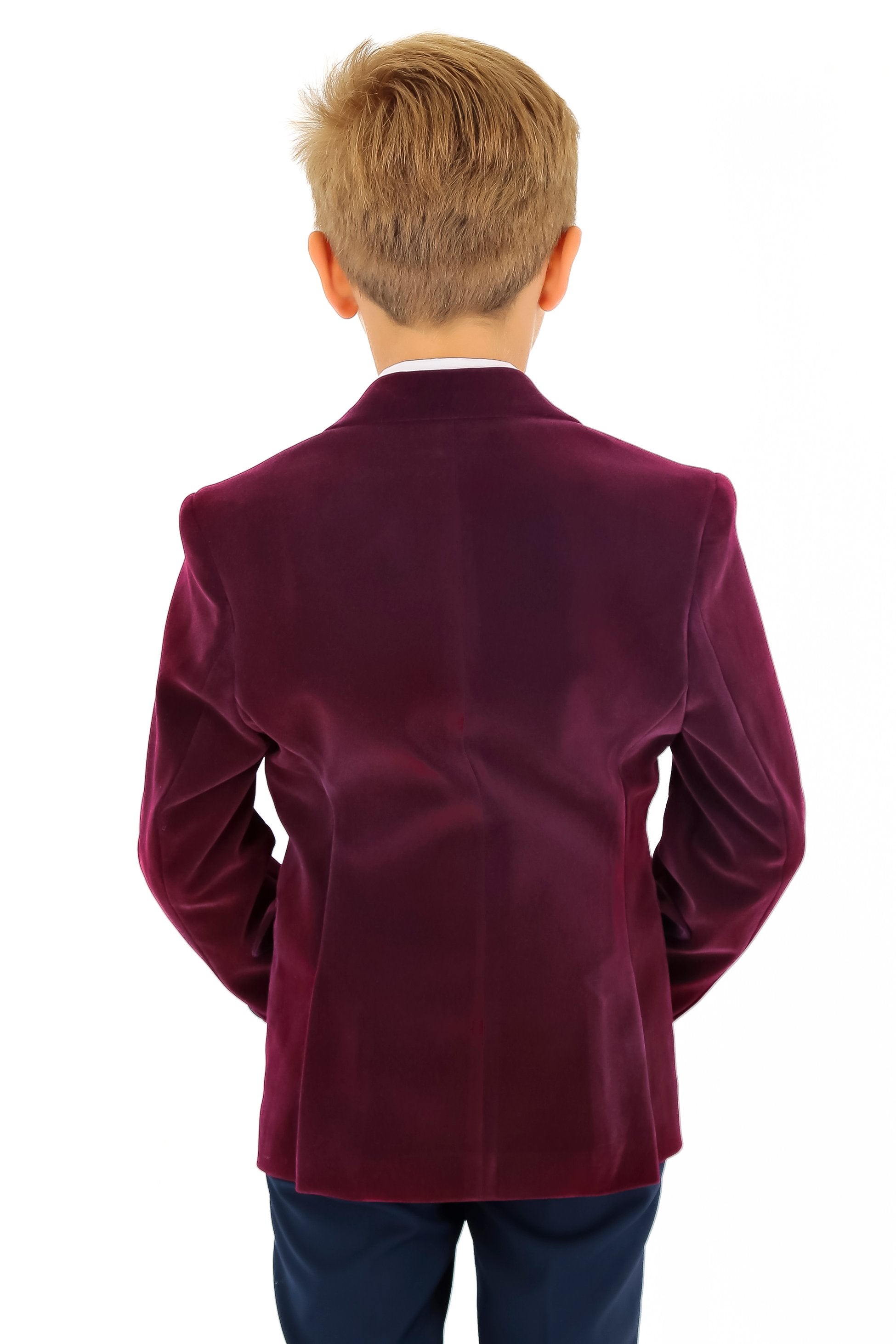 Blazer Formel Slim Fit en Velours pour Garçons - Hackney - Violet