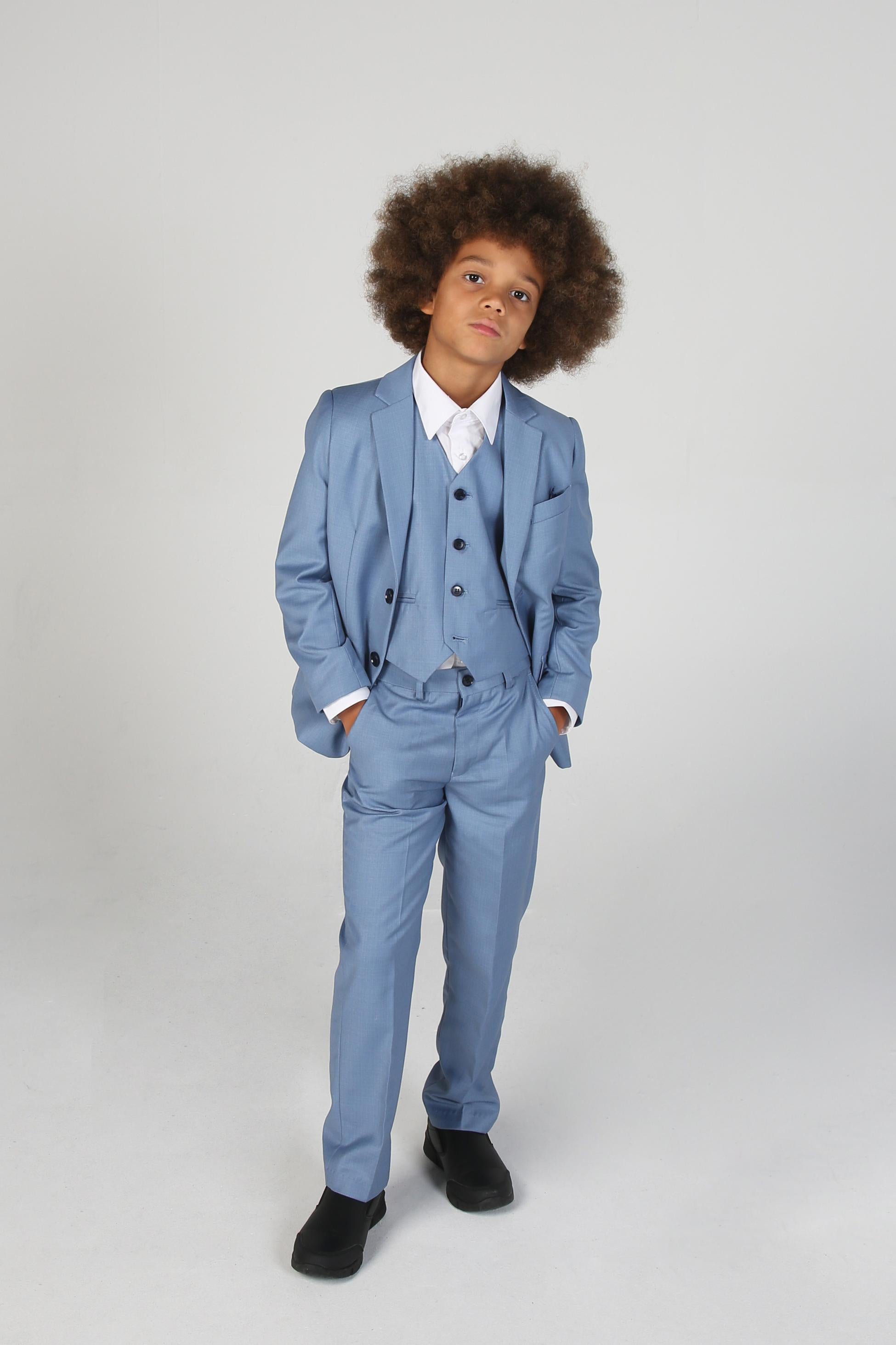 Ensemble Costume Tailored Fit Bleu Ciel pour Garçons - Charles - Bleu