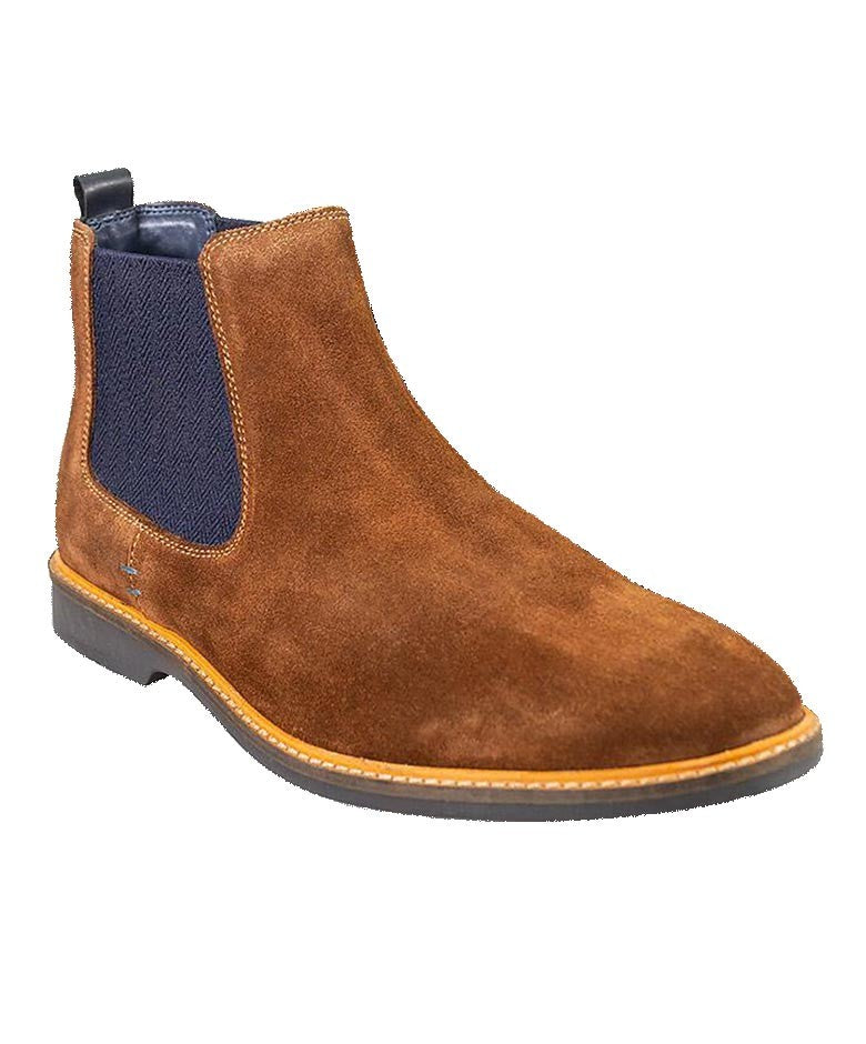 Men's Slip On Chelsea Boots - ARIZONA - Cognac Brown