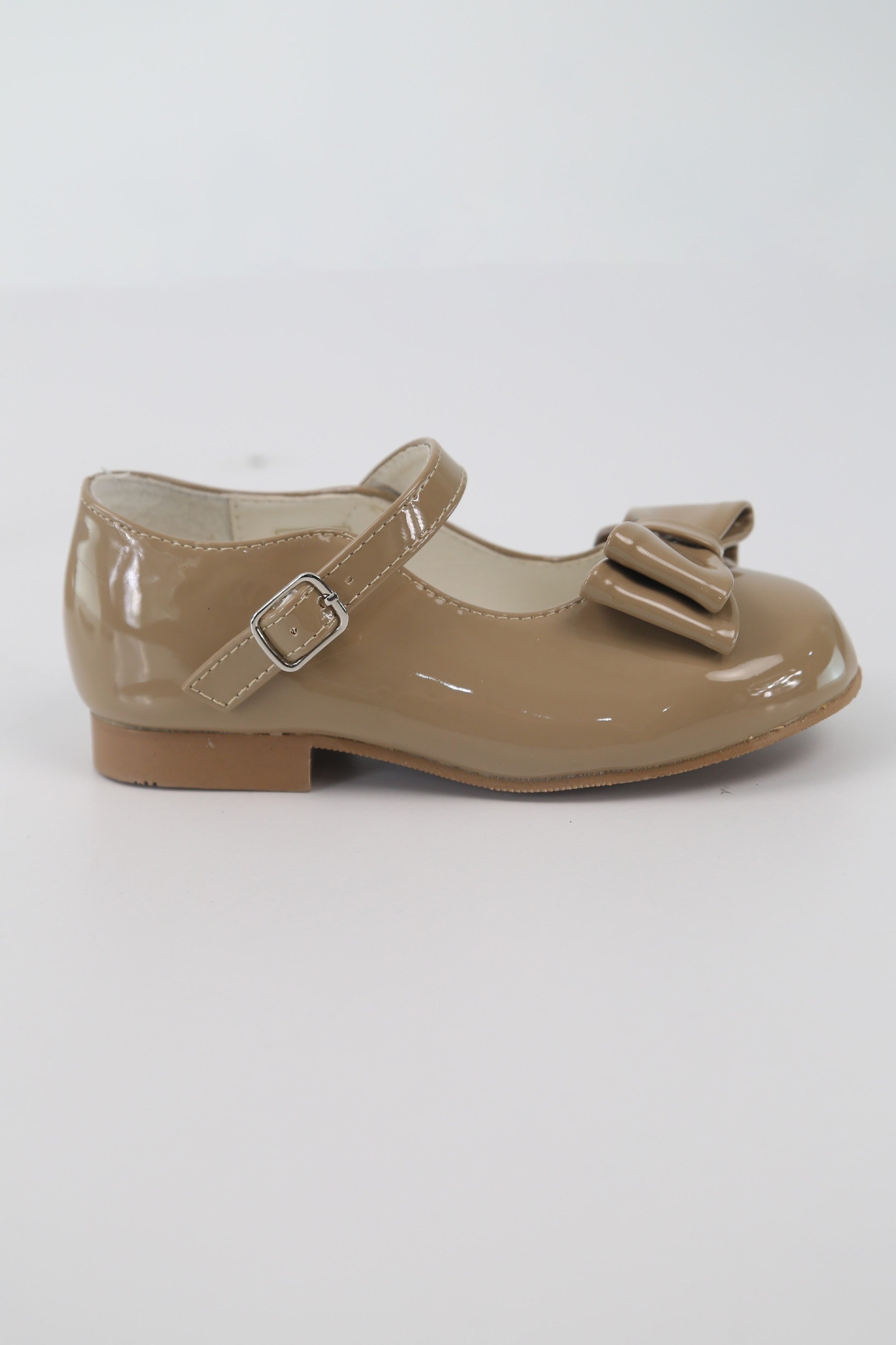 Chaussures Mary Jane Vernies avec Nœud pour Filles - LIYA - Camel