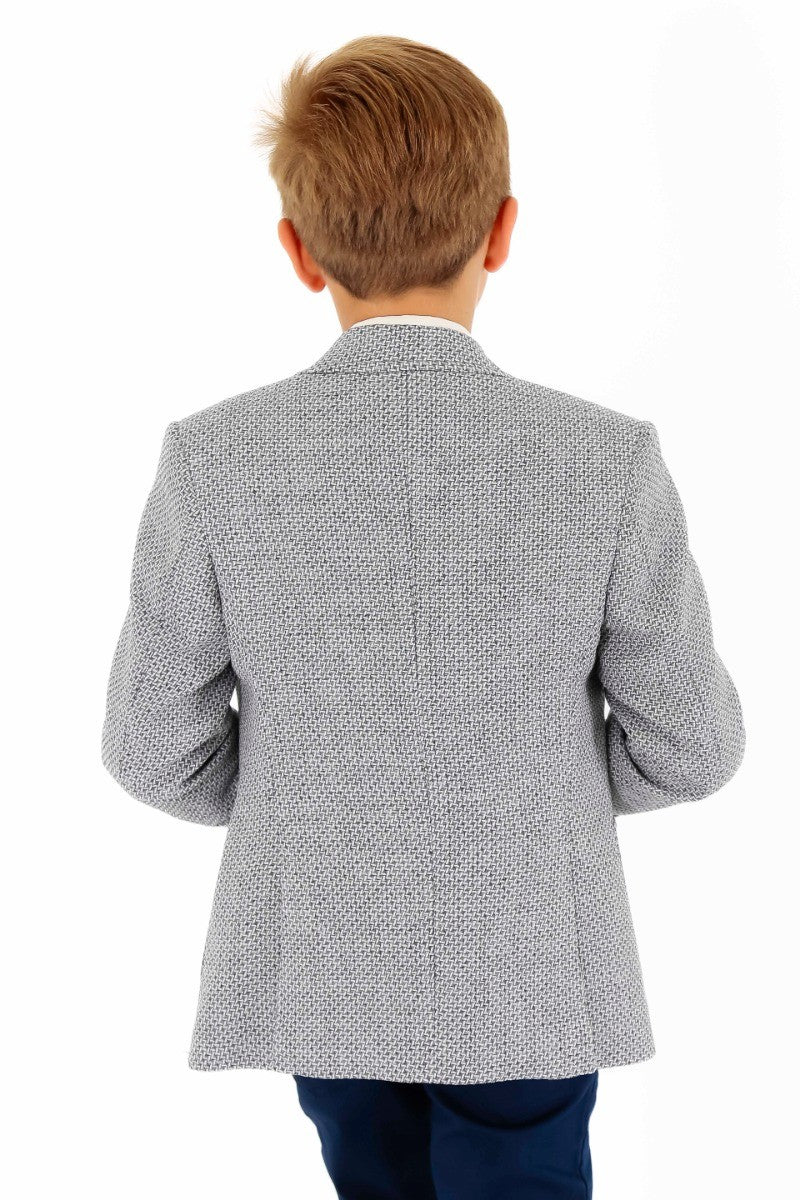 Jungen Einreiher Slim Fit Formal Blazer - GERRARD - Graublau