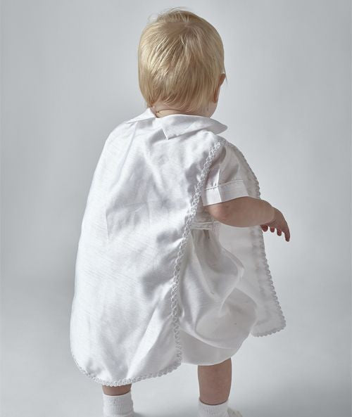 Baby Boys Christening White Romper Set - THEO - White