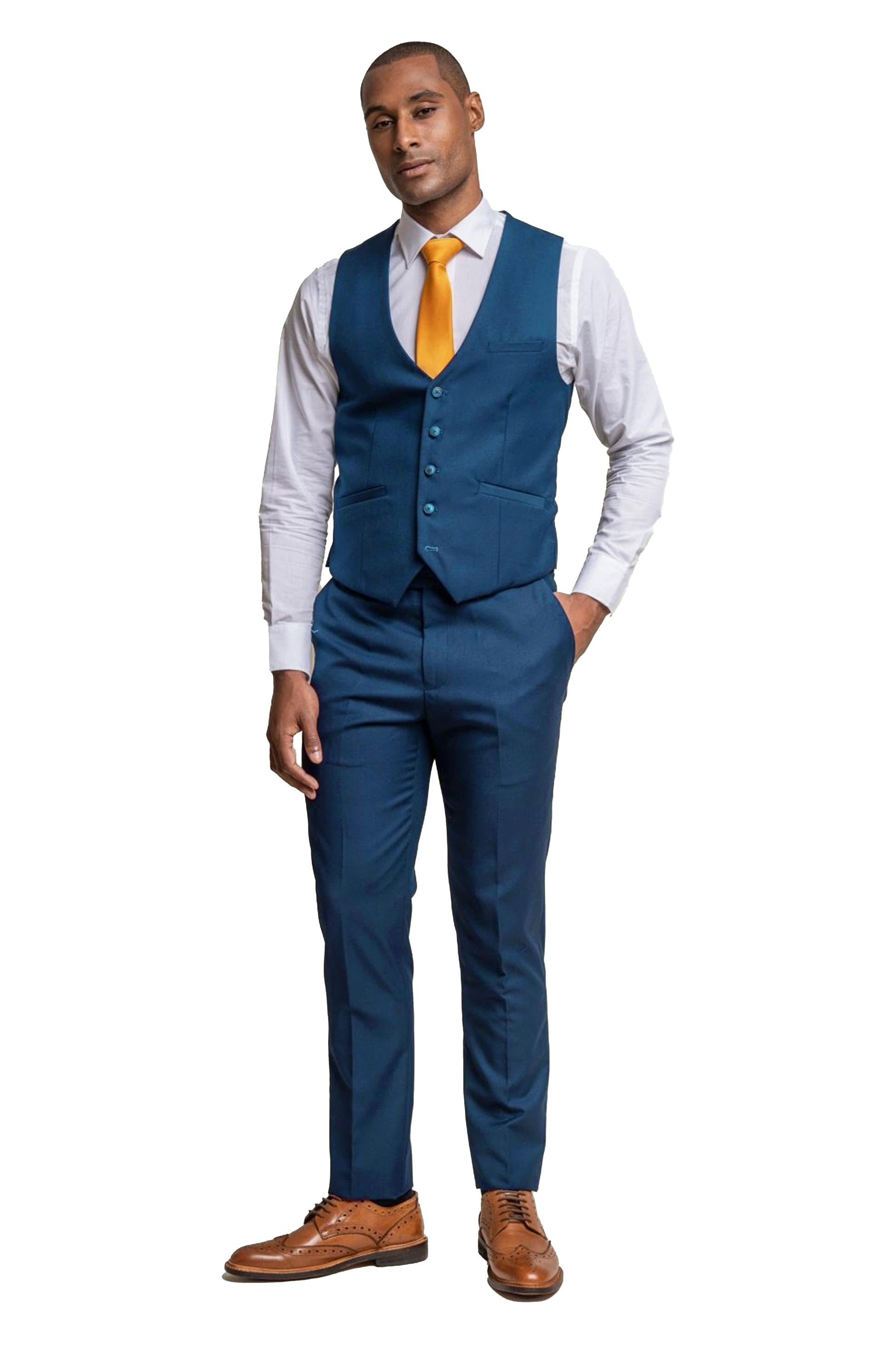 Herren Slim Fit Weste - JEFFERSON Navy - Marineblau