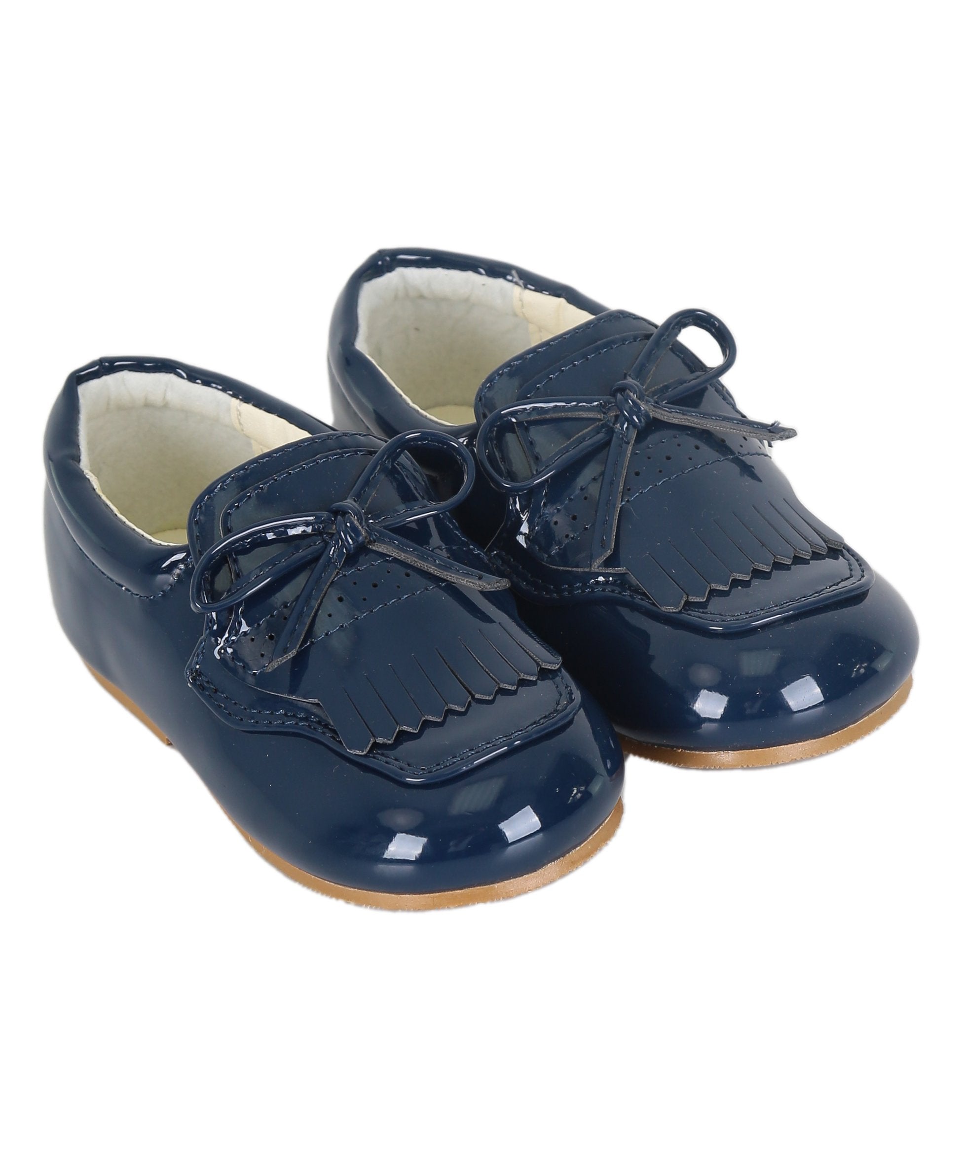 Baby Boys Pre- walker Patent Loafer - ADAM - Navy Blue