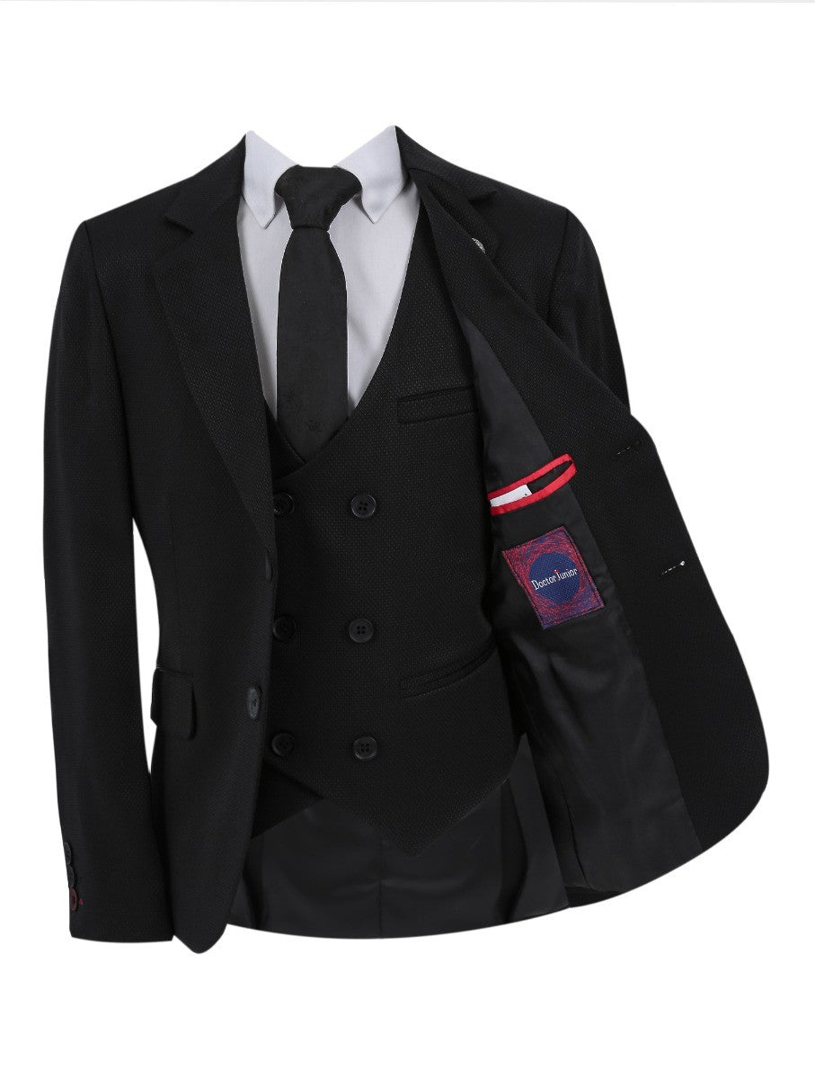 Jungen Slim Fit Formalanzug - Schwarz