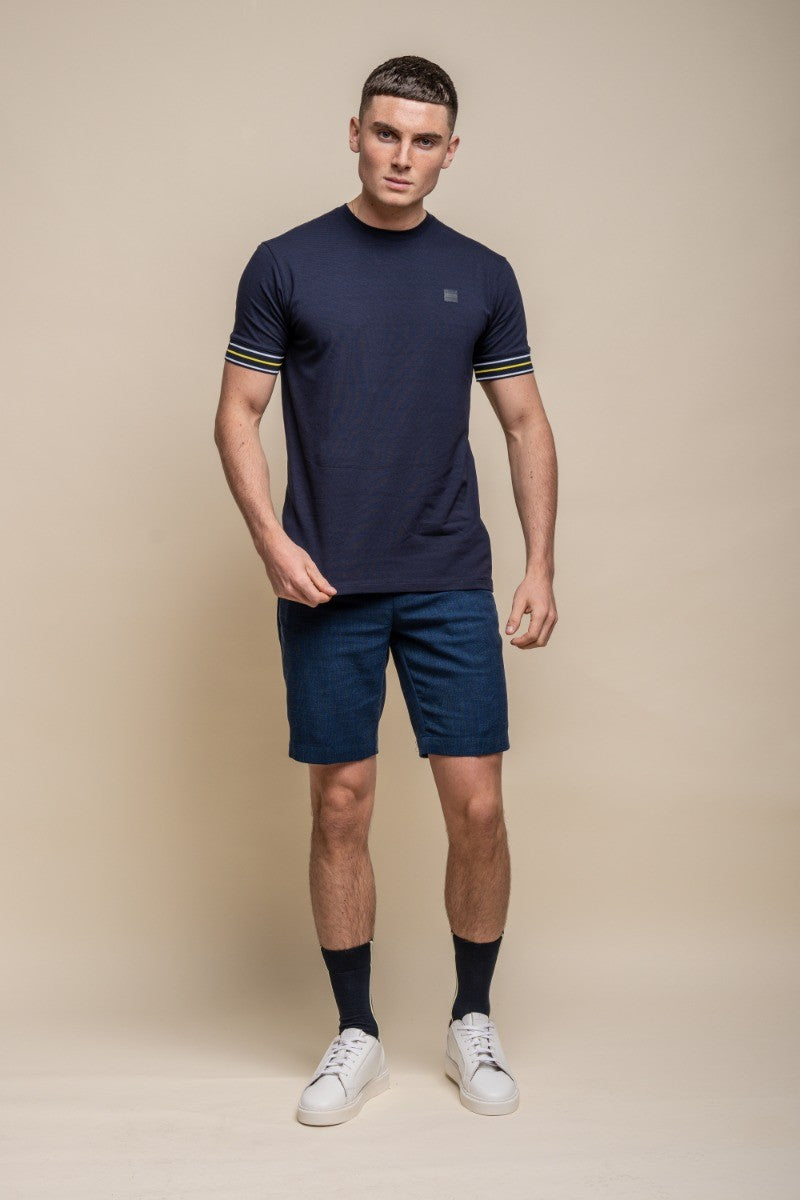 Herren Mid Rise Slim Fit Shorts - MIAMI - Dunkelblau