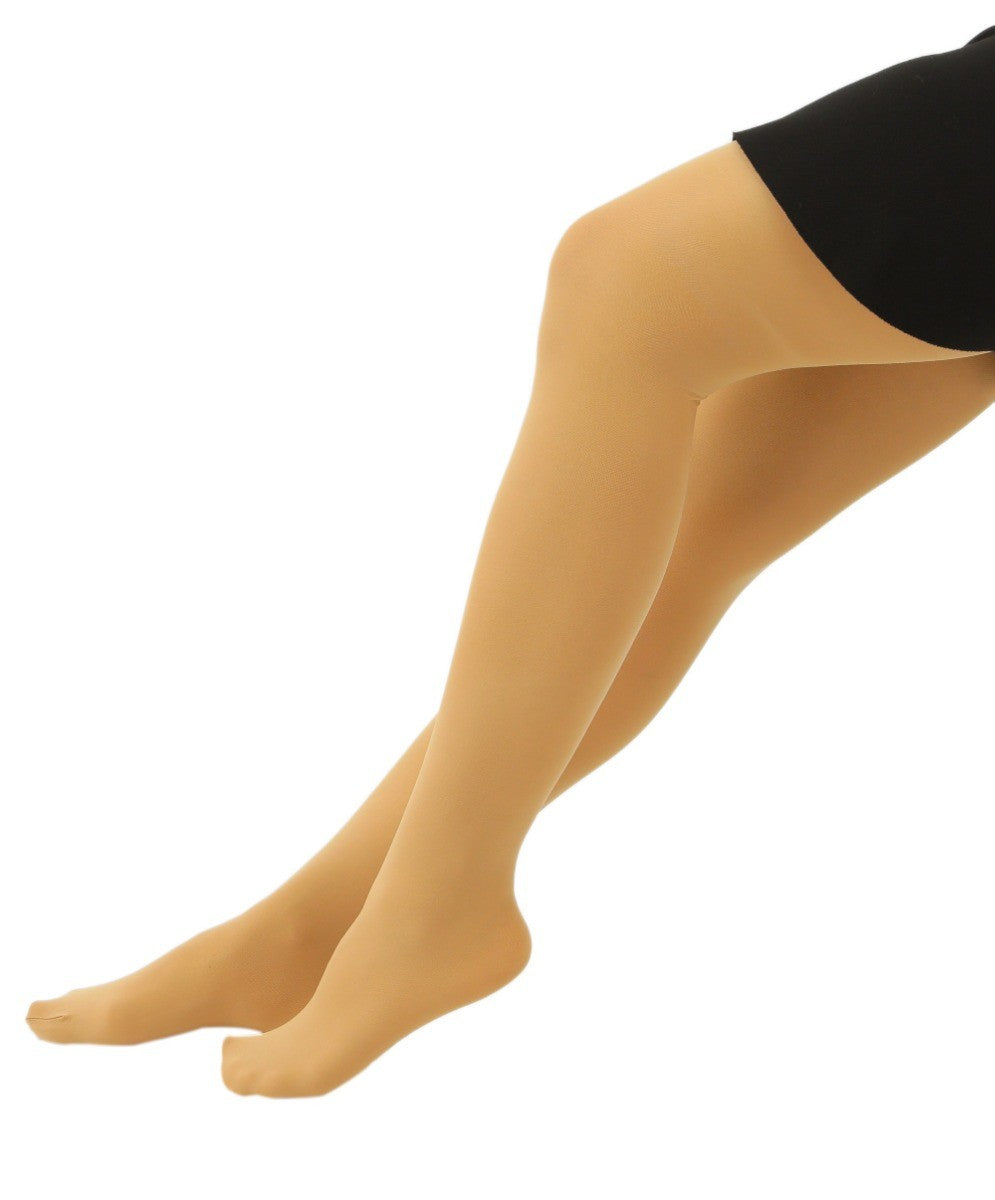 Girls Soft Footed Tights - MYCRO50 - Tan