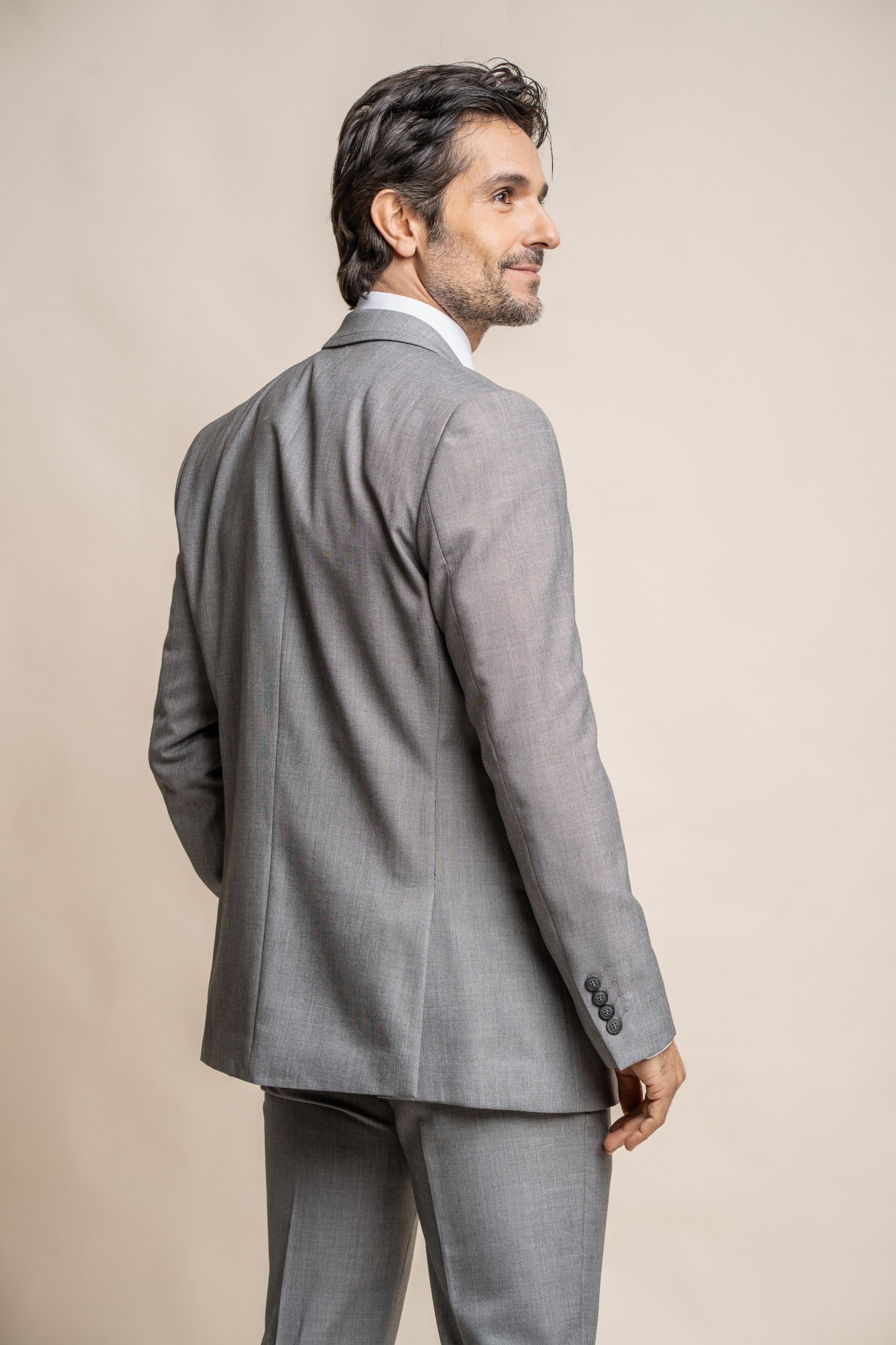 Veste de Costume Slim Fit pour Homme - REEGAN - Gris Clair