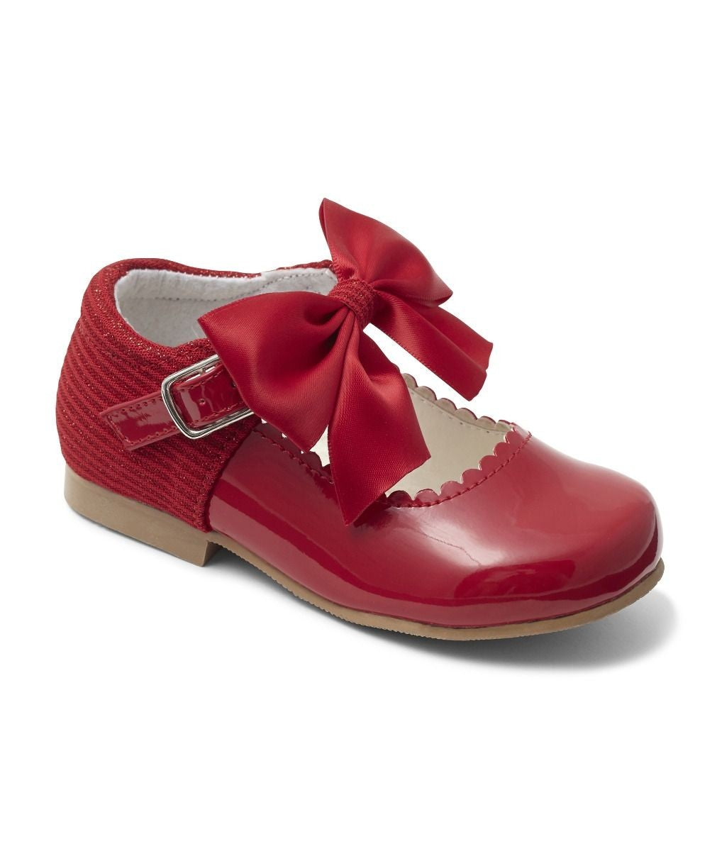 Chaussures Mary Jane à nœud en vernis pour filles – KRISTY - Rouge