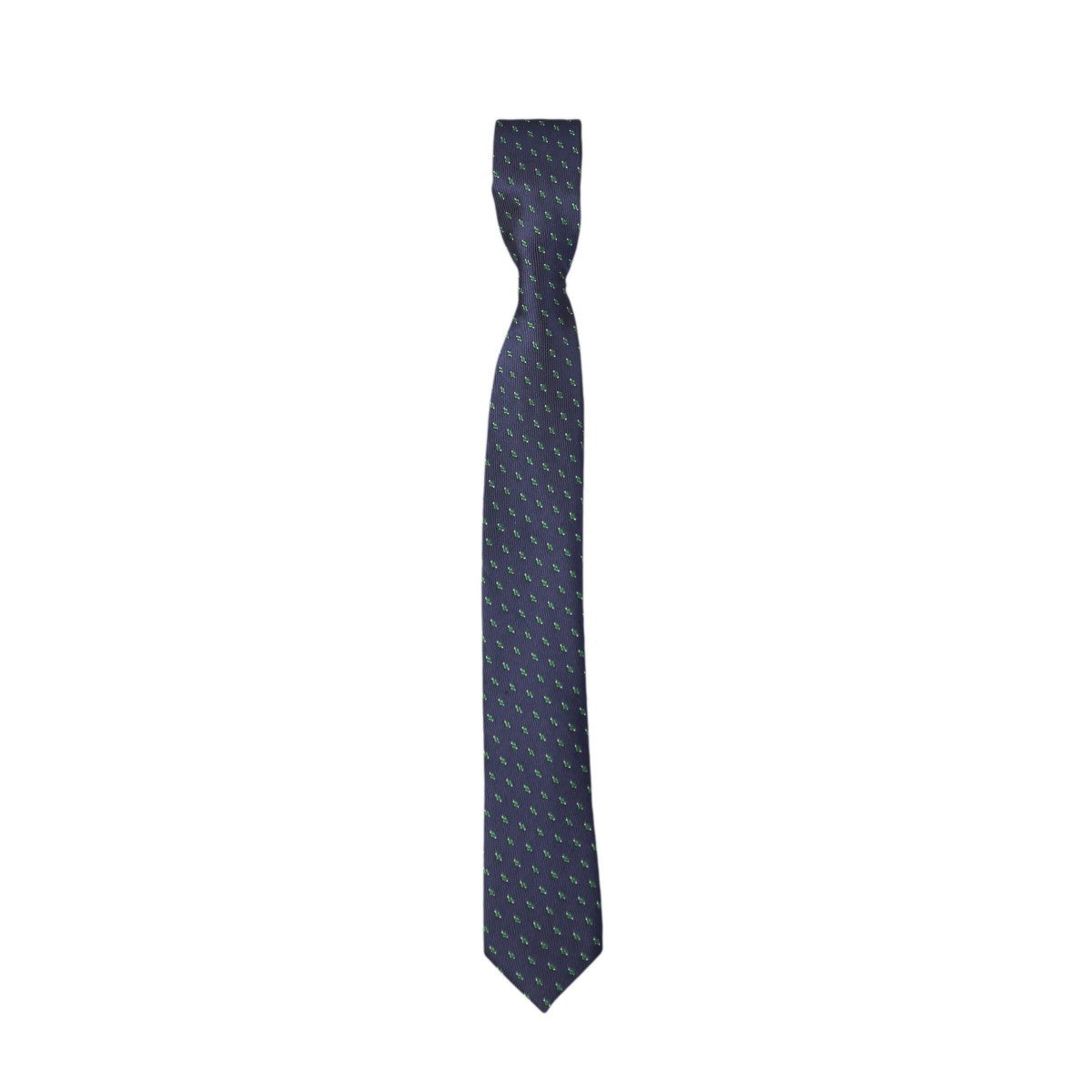 Boys Mixed Pattern Formal Tie & Hankie Set - Navy and Green