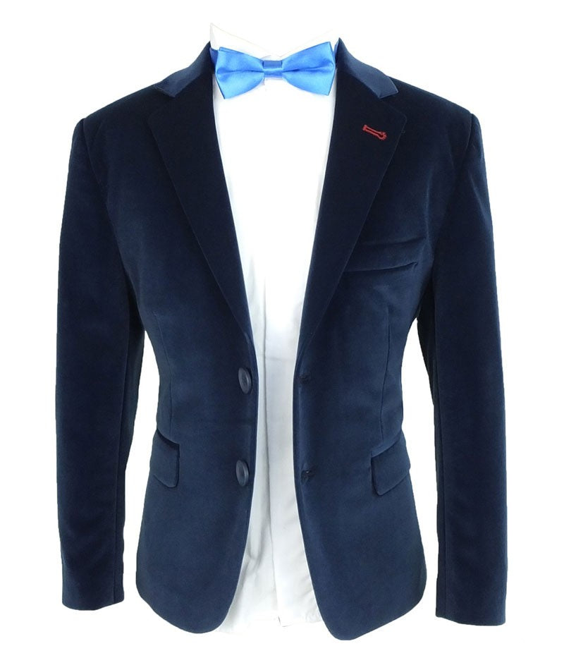 Jungen Samt Parliament Blazer - Parliamentblau